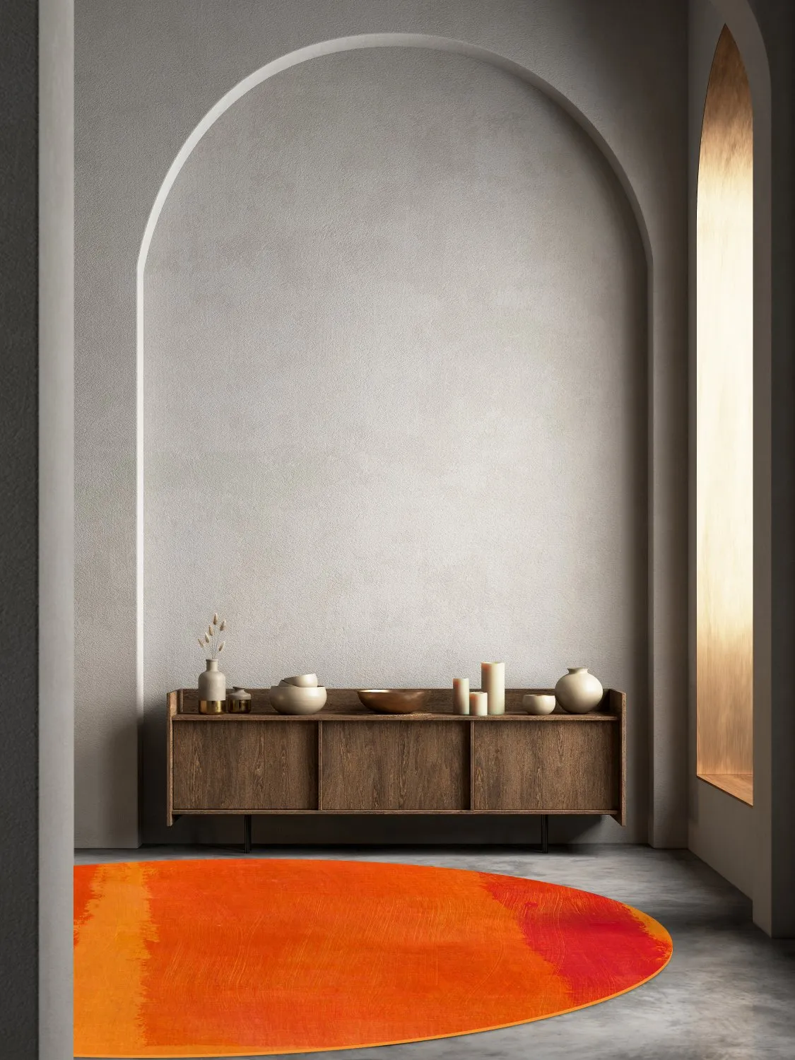 Round rug - Asti (orange)