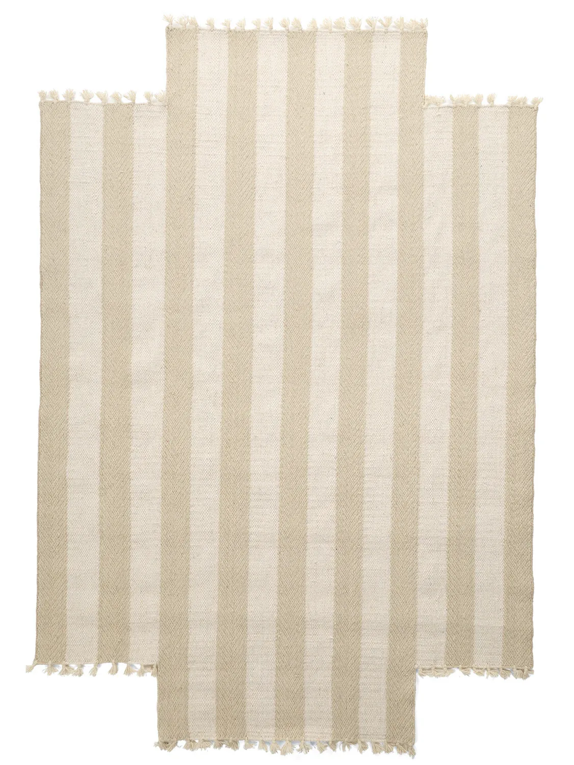 Irregular wool rug - Kystaro (cream/beige)