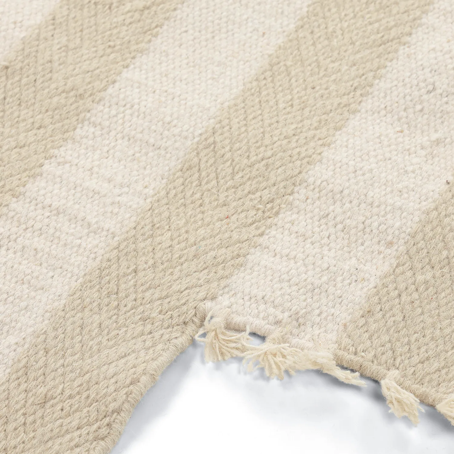 Irregular wool rug - Kystaro (cream/beige)