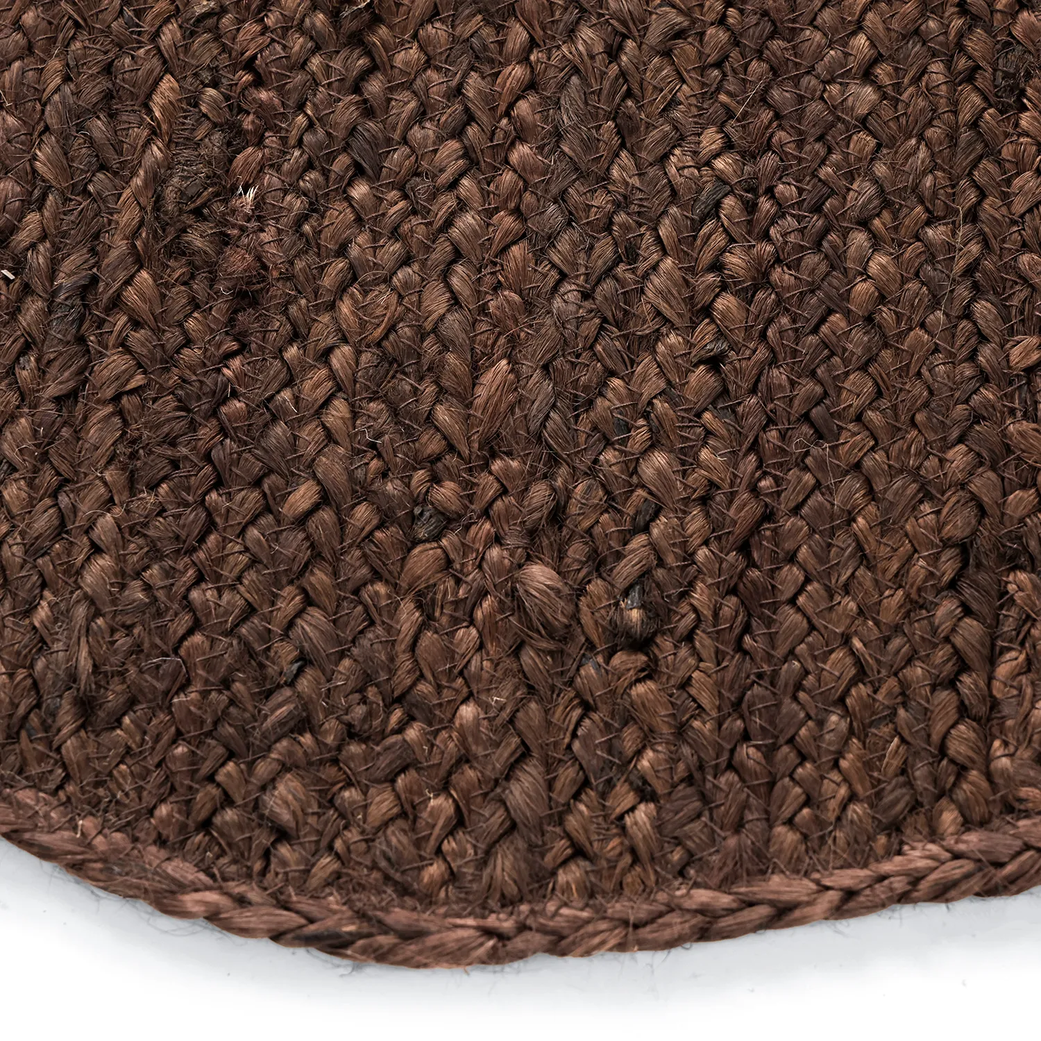 Irregular round jute rug - San Francisco (brown)