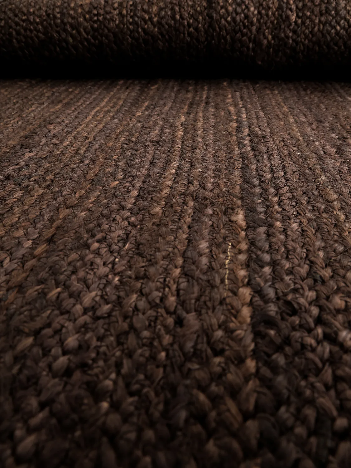 Irregular round jute rug - San Francisco (brown)