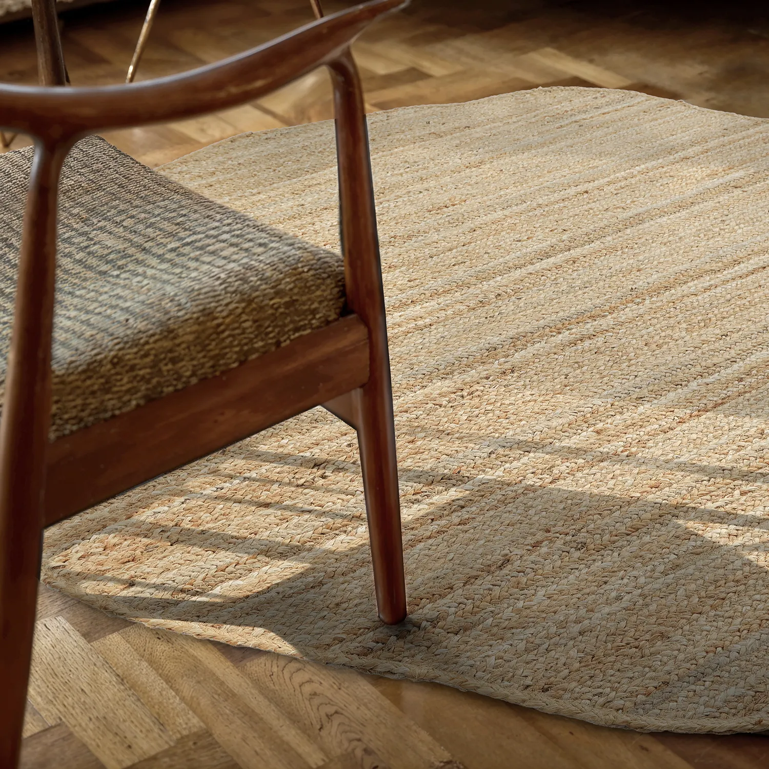 Irregular round jute rug - San Francisco (jute)