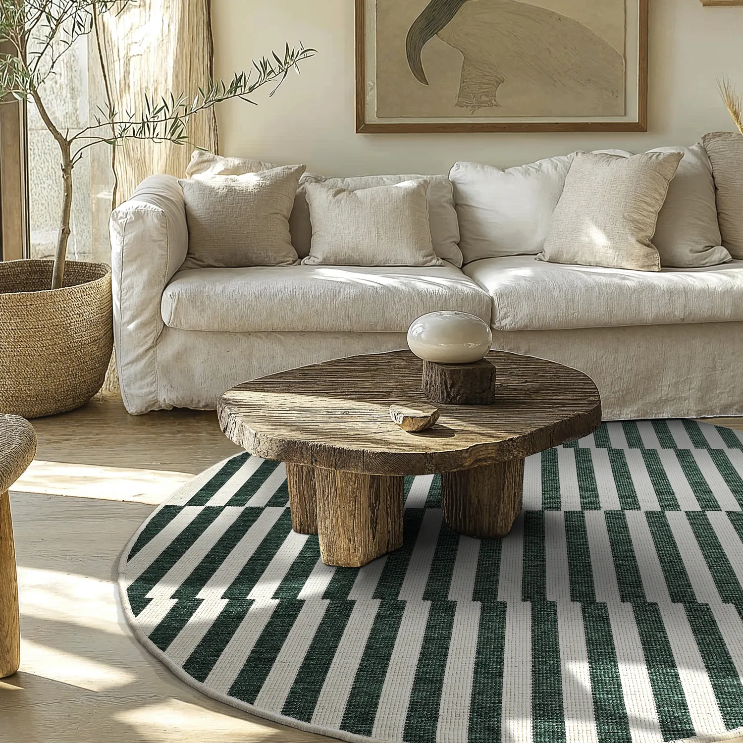 Round rug - Indoor/Outdoor Otto (green)