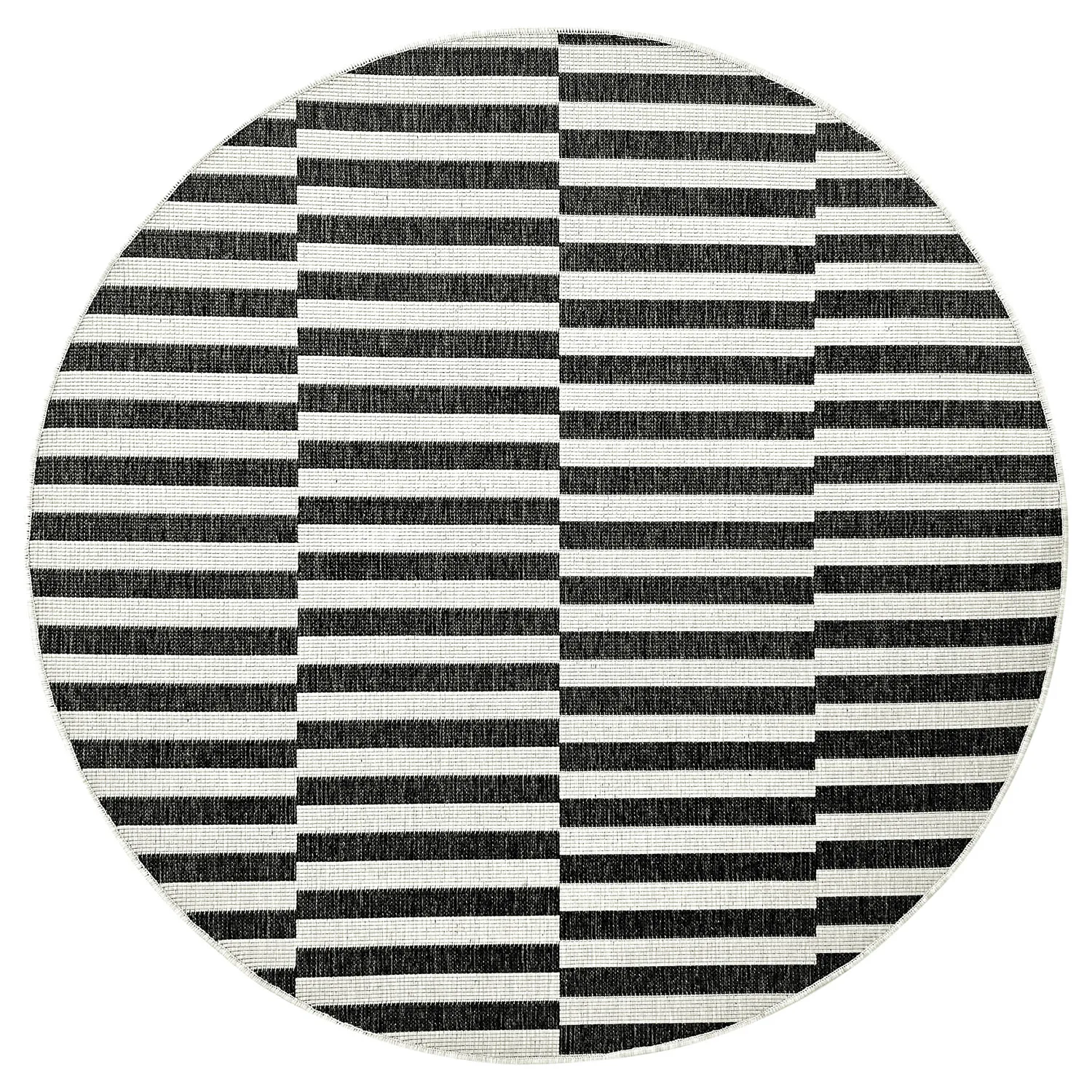 Round rug - Indoor/Outdoor Otto (black)