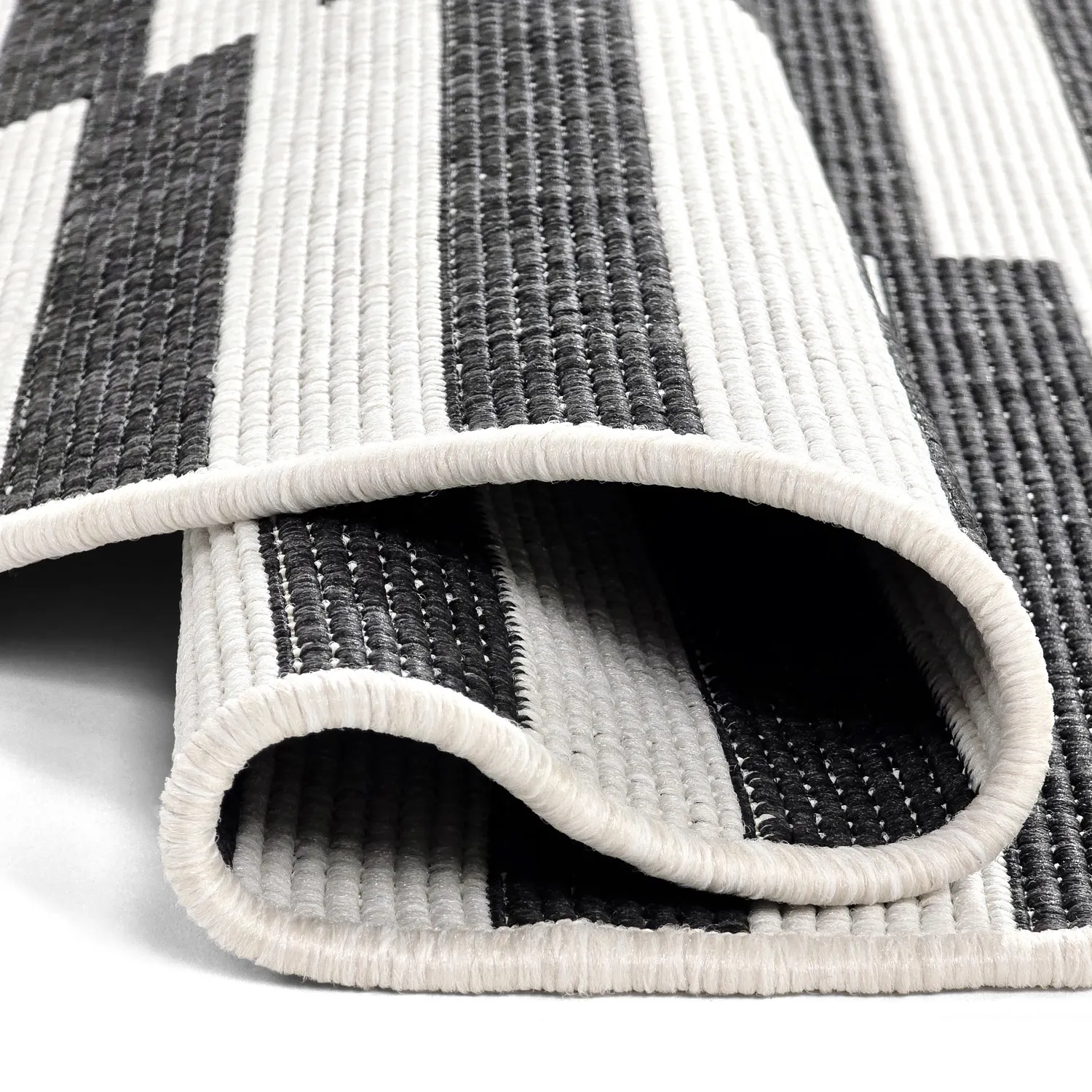 Round rug - Indoor/Outdoor Otto (black)