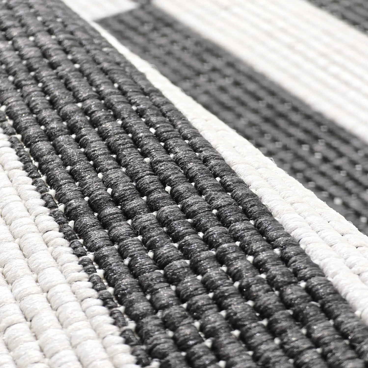 Round rug - Indoor/Outdoor Otto (black)