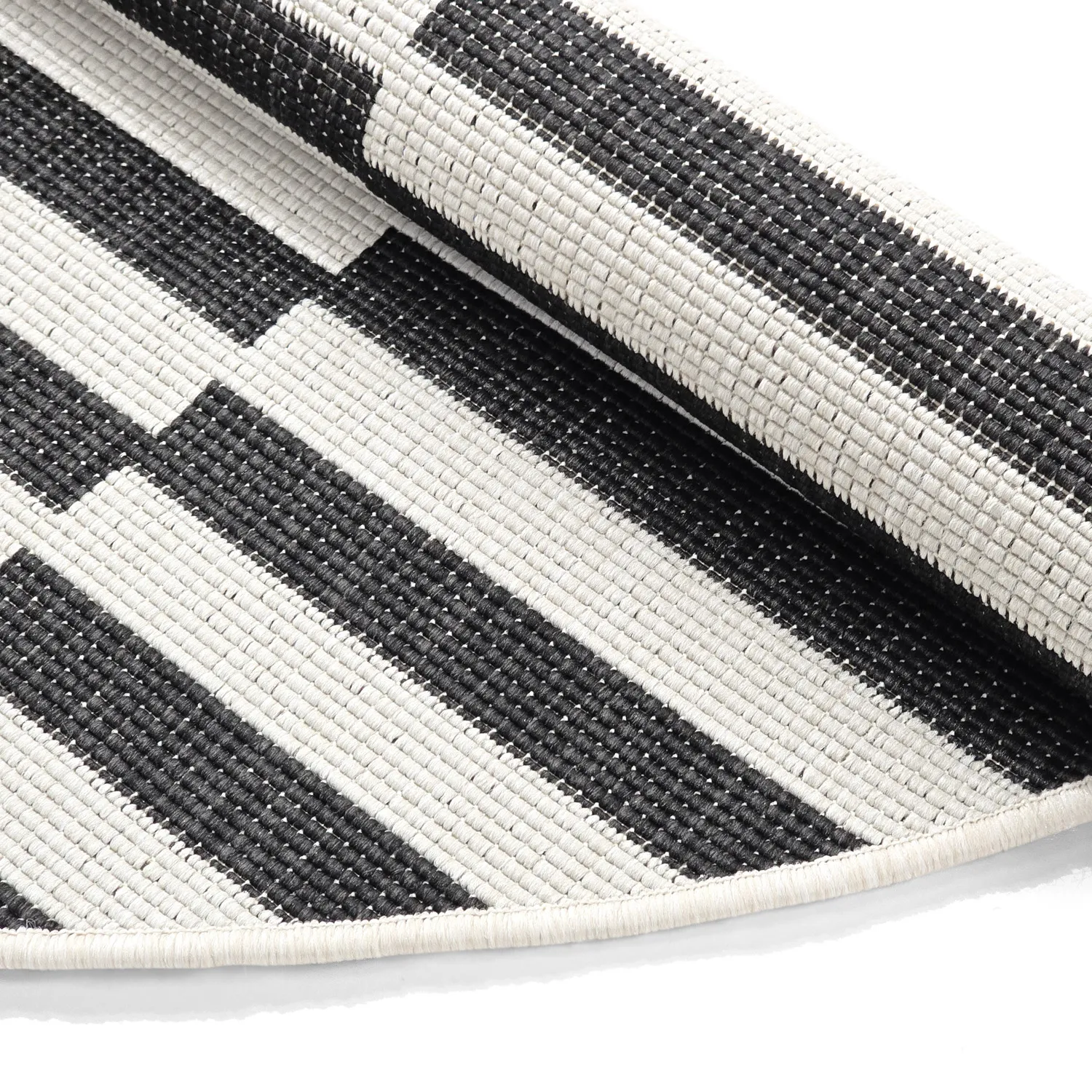 Round rug - Indoor/Outdoor Otto (black)