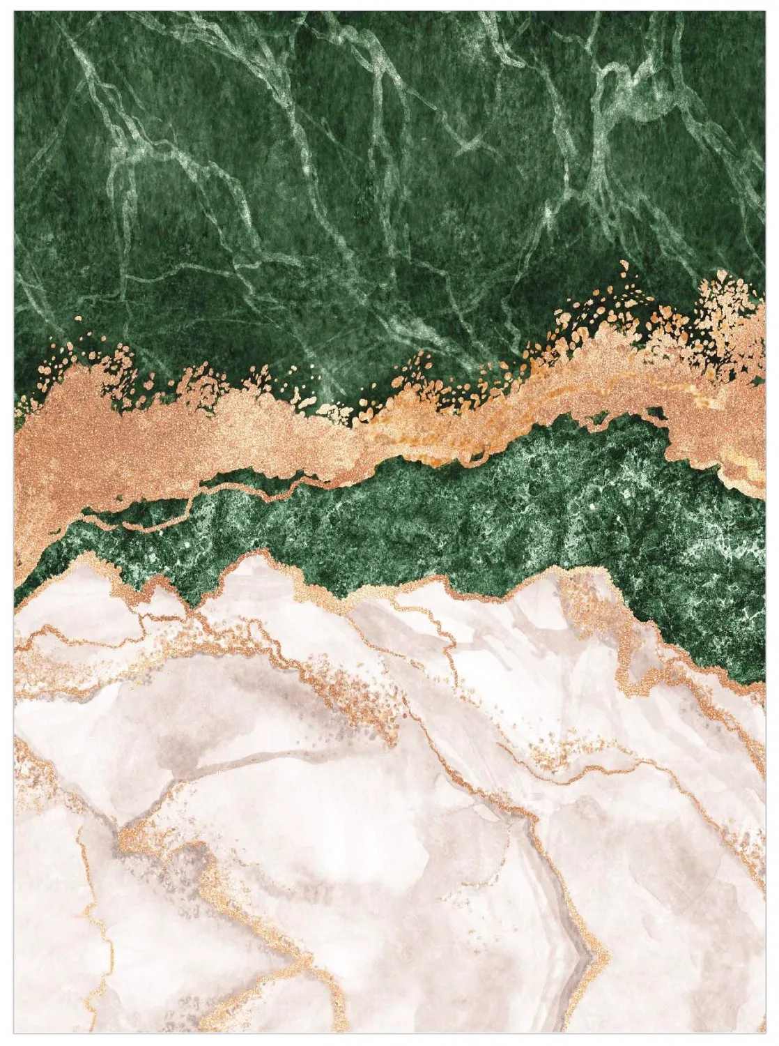 Wilton rug - Padova (green/white/orange)