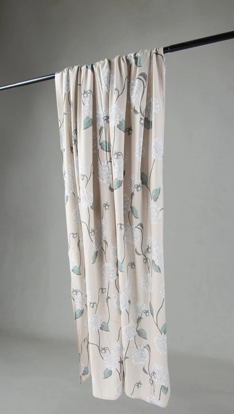 Curtains - Cotton curtain Alyssa (beige/grey)