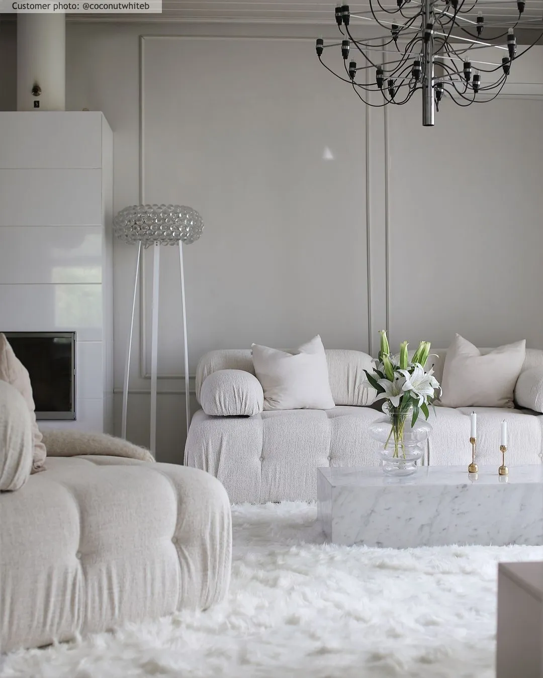 Shaggy rugs - Pomaire (white)