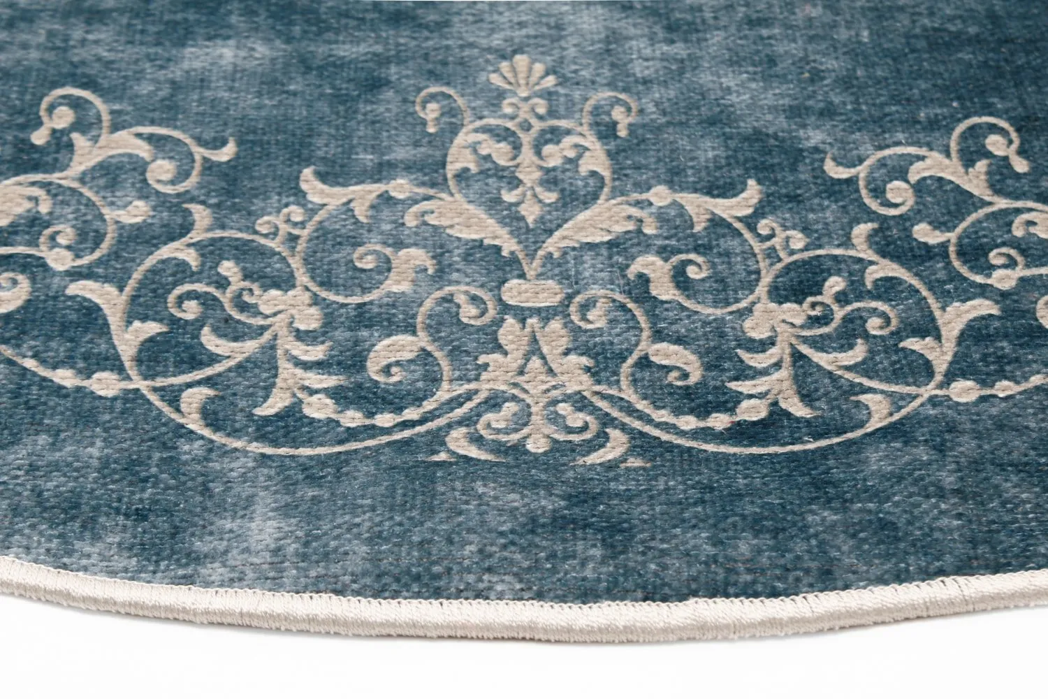 Round rug - Santi (blue/beige)