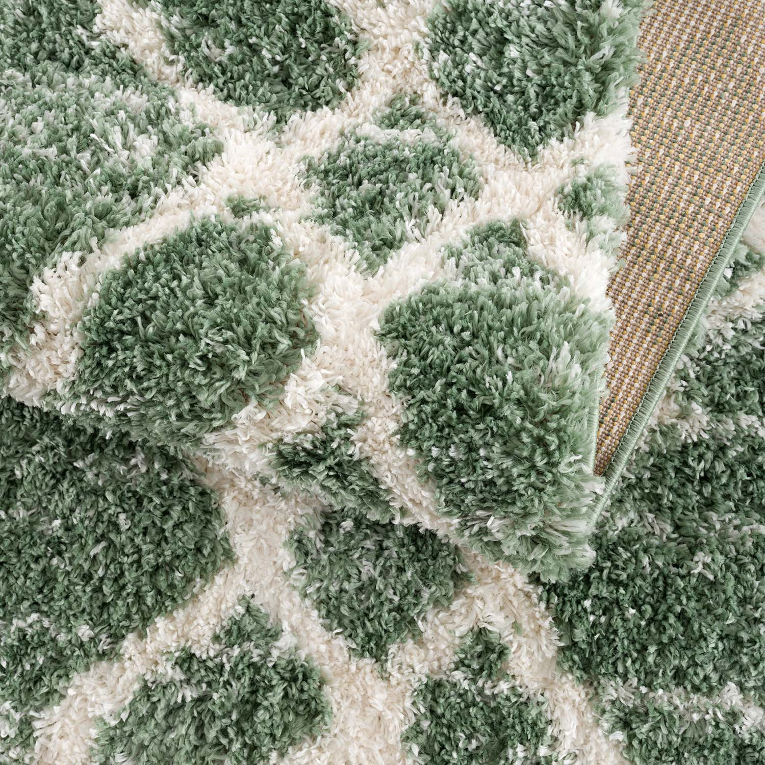 Shaggy rugs Taroudant (green)