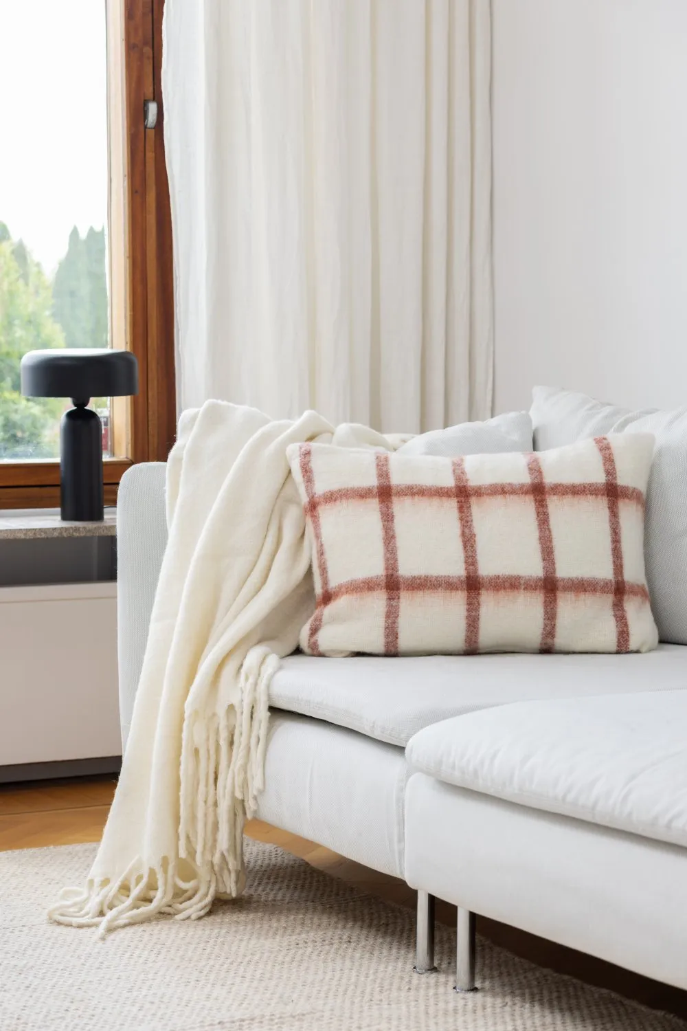 Cushion cover in wool mix - Rachel (pink)
