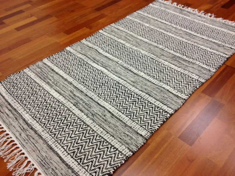 Rag rugs from Strehög of Sweden - Havtorn (grey)