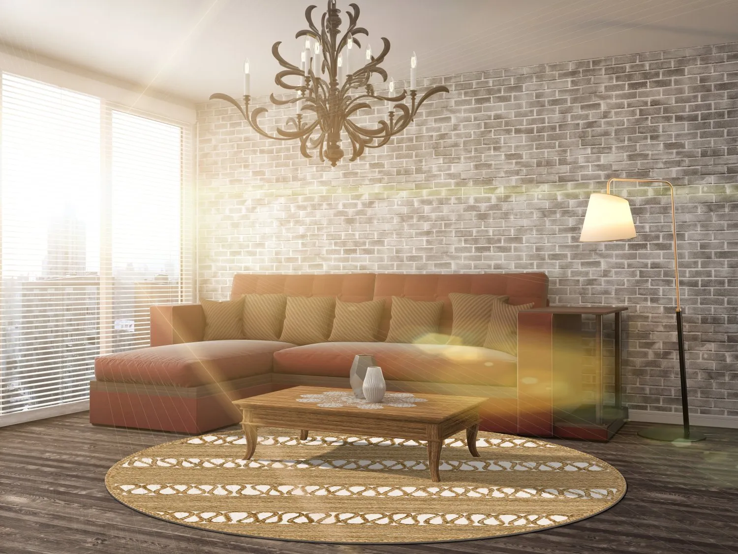 Round rug - Levie (beige)