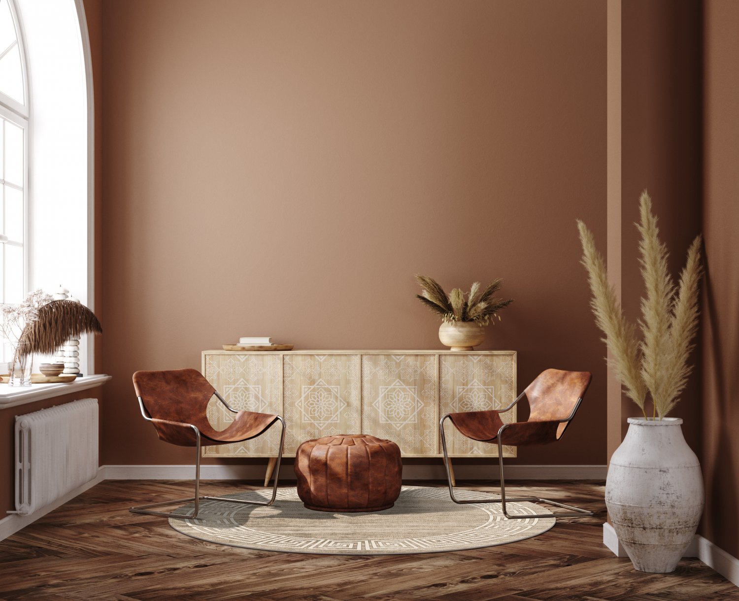 Round rug Mytos (beige/white) Round rug beige