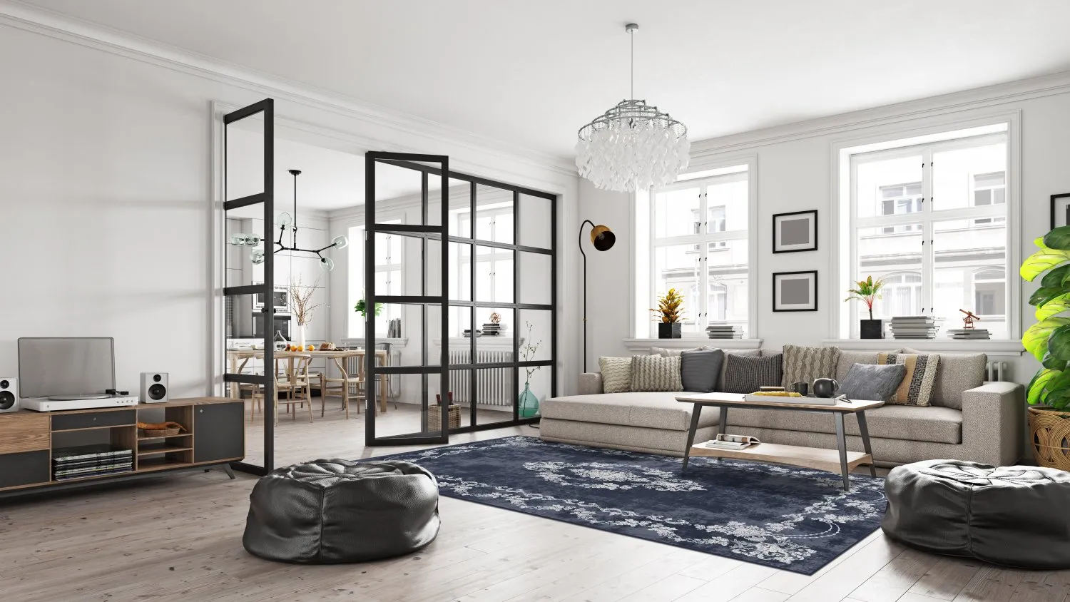 Wilton rug - Nefta (black)