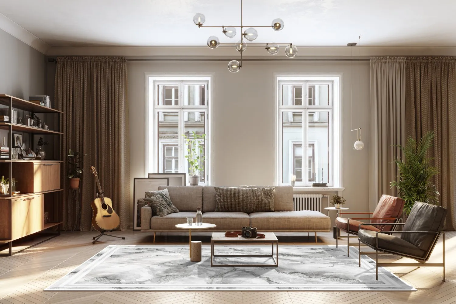 Wilton rug - Attika (grey/white)