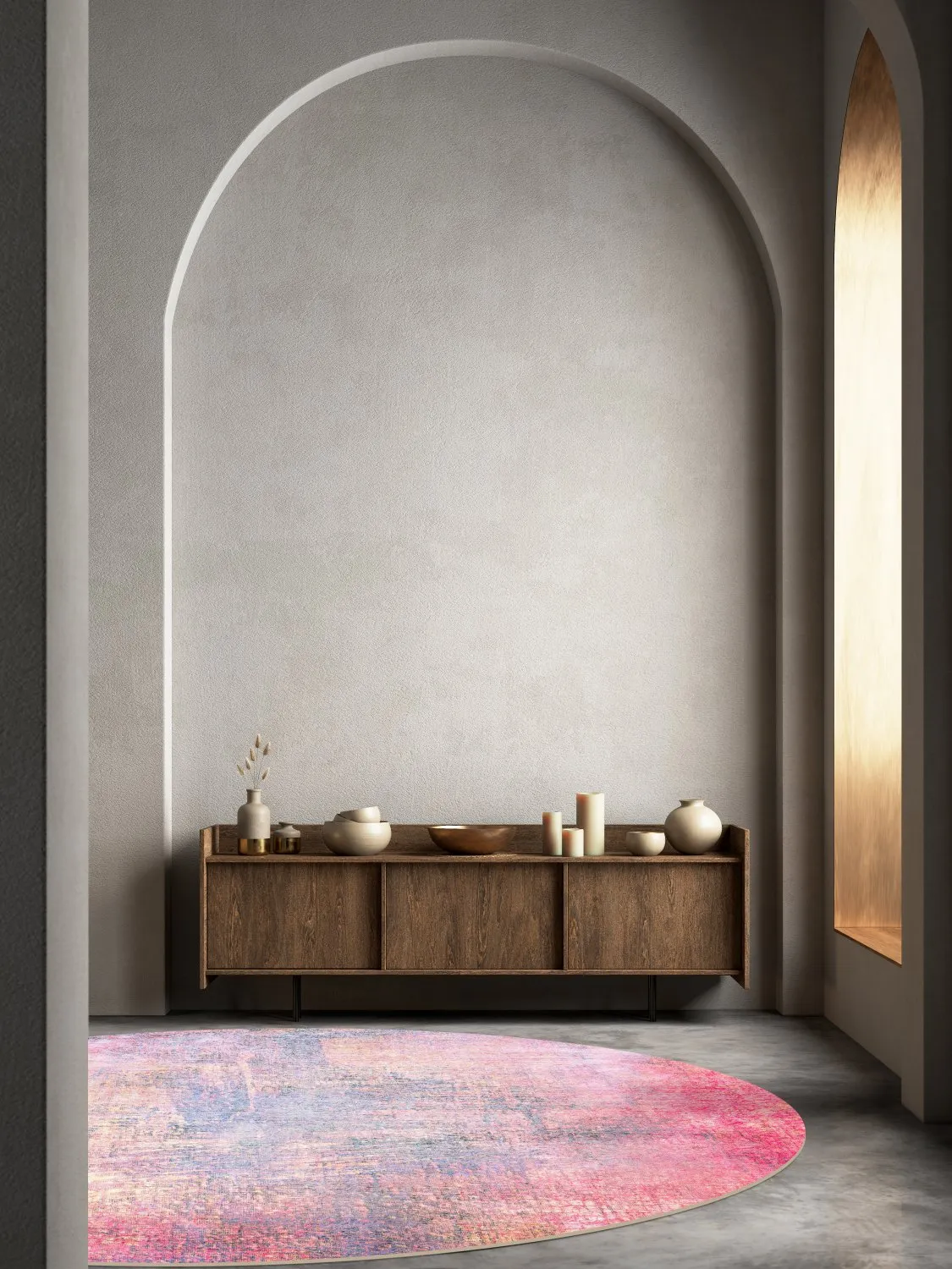 Round rug - Perugia (pink)