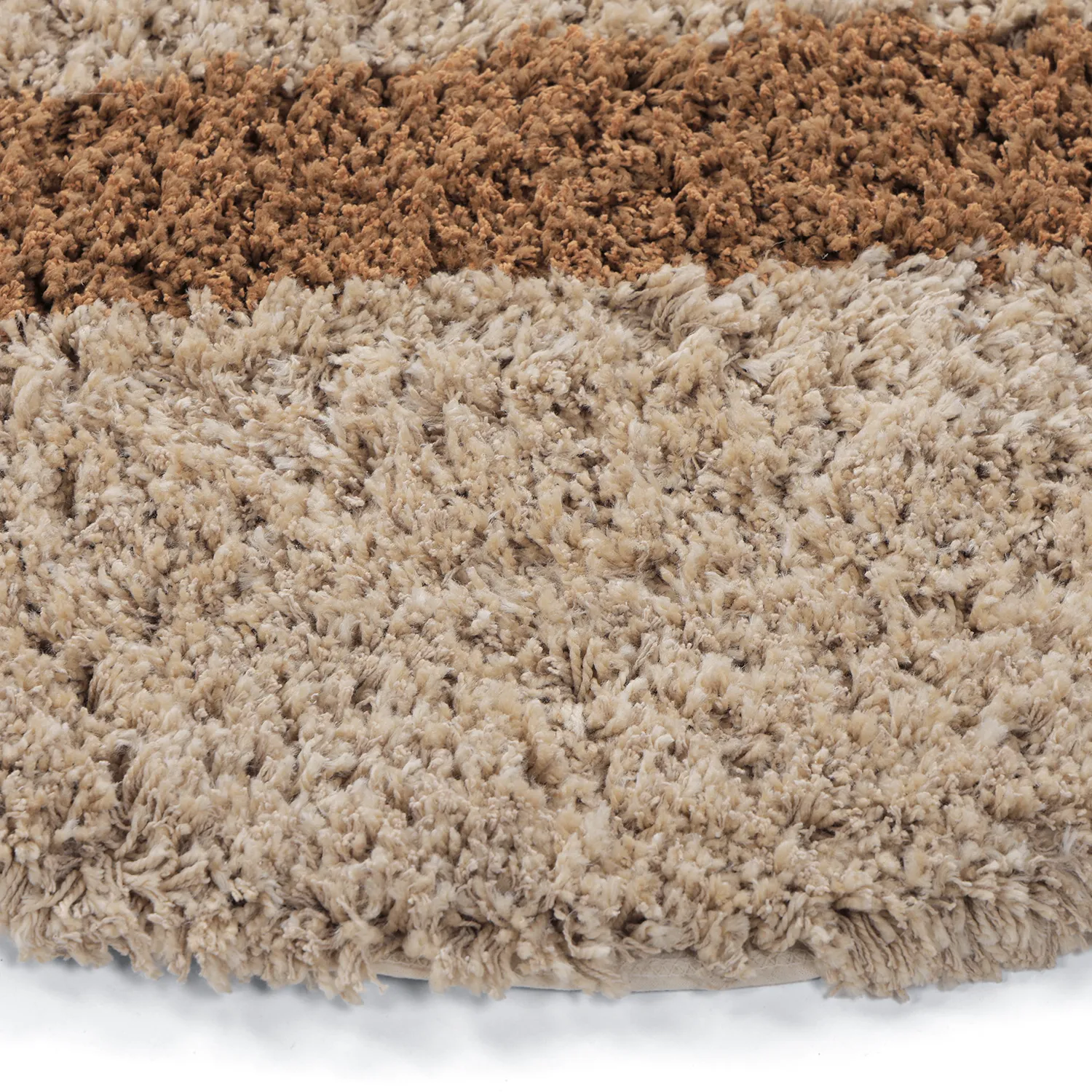 Round rug - Cefalu Natural Cotton Shaggy (multi)