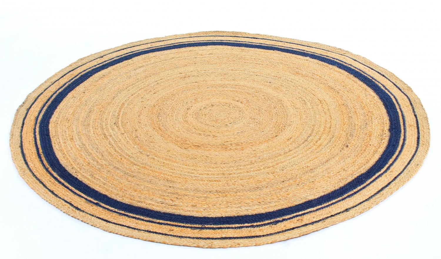 Round rugs - Bundi (jute/blue)