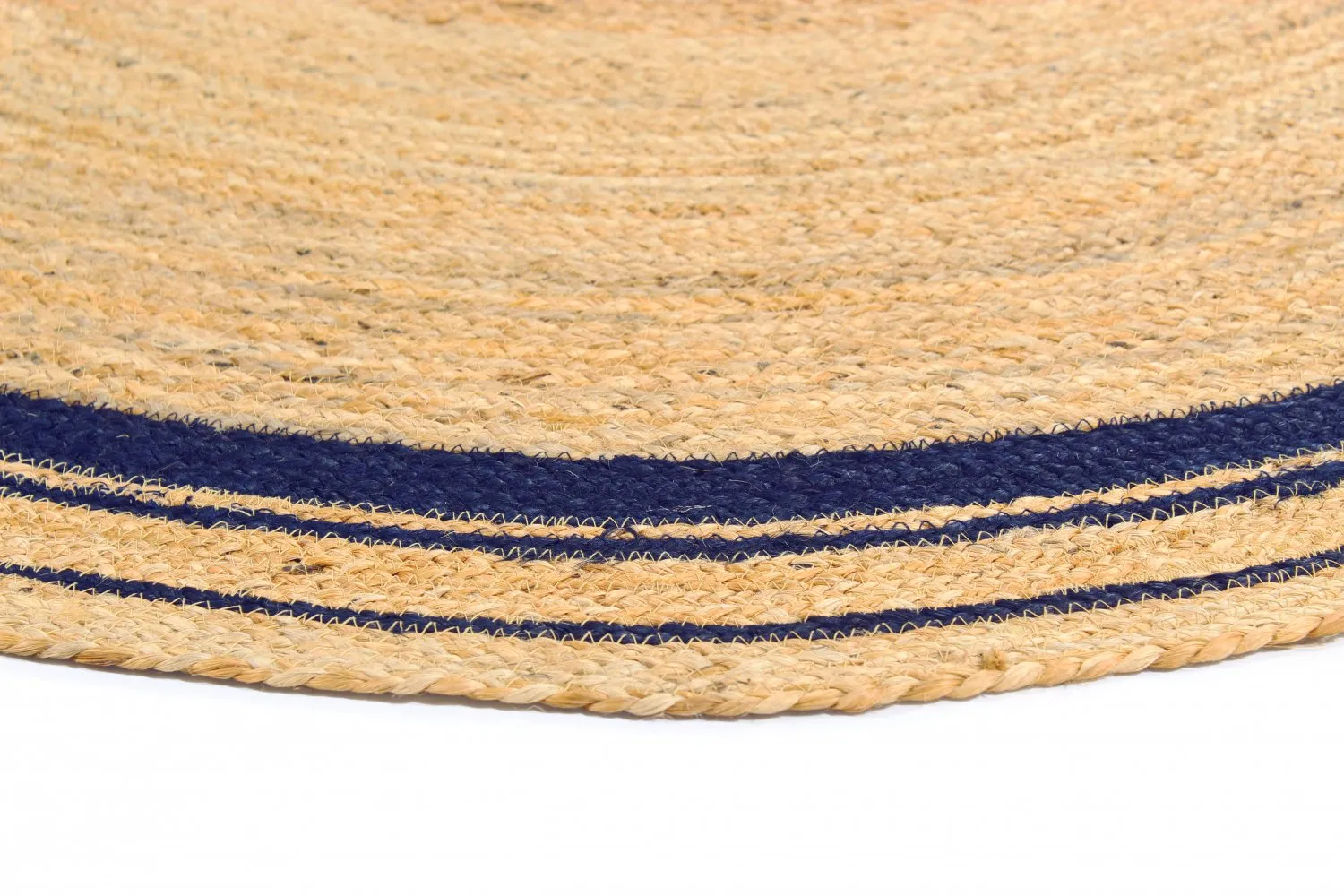 Round rugs - Bundi (jute/blue)