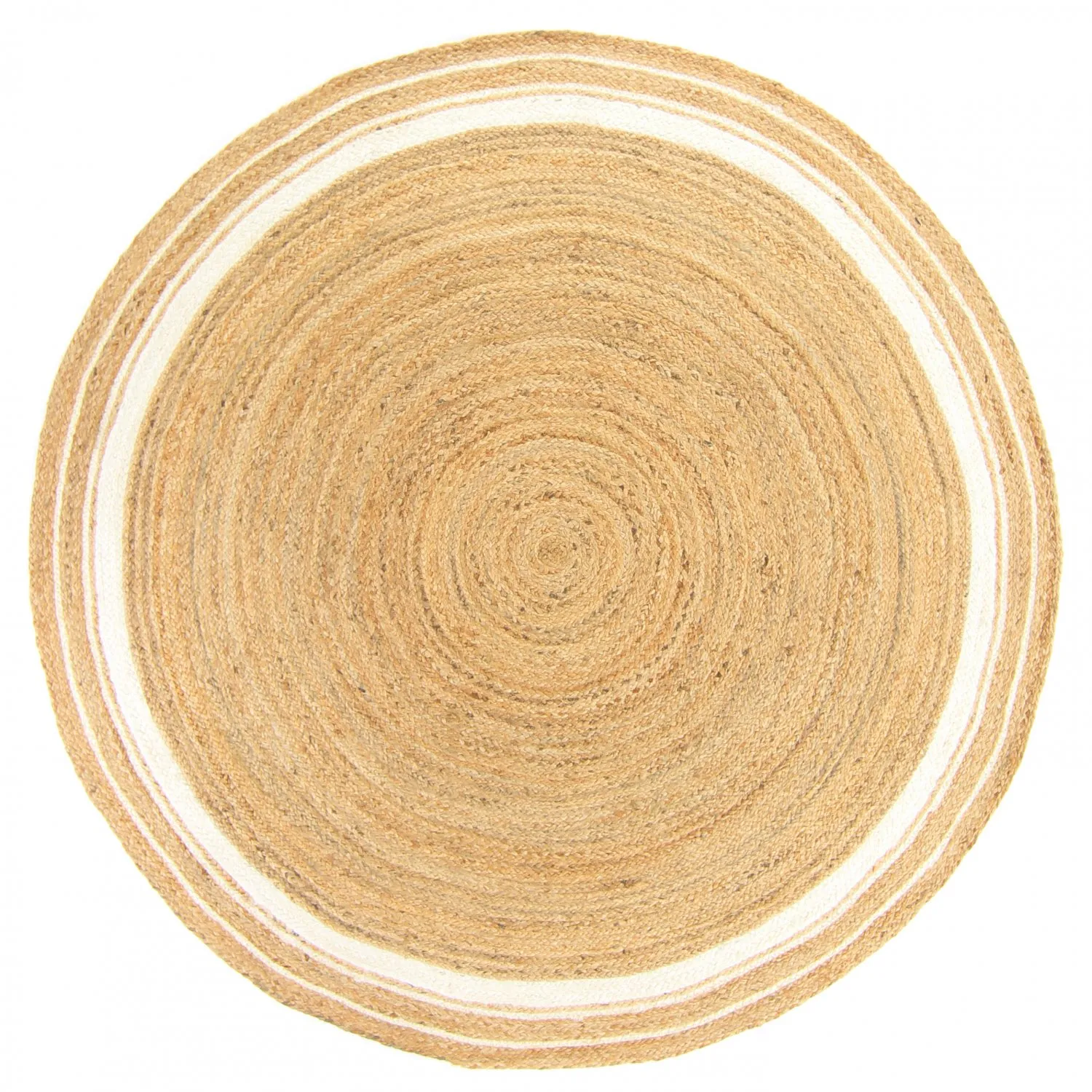 Round rugs - Bundi (jute/white)