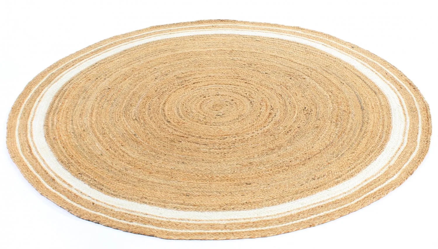 Round rugs - Bundi (jute/white)