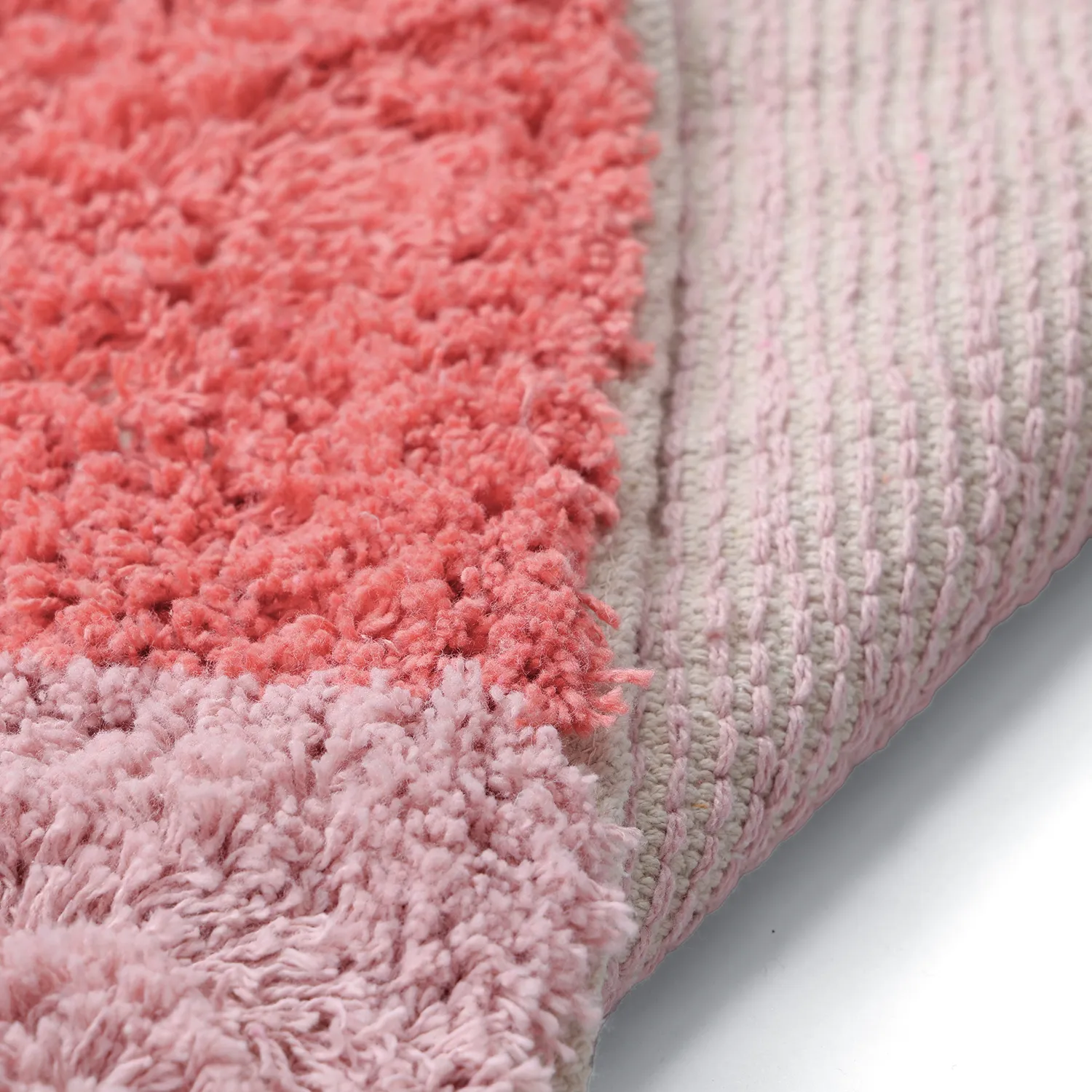 Shaggy rugs - Amira Natural Cotton Shaggy (pink)