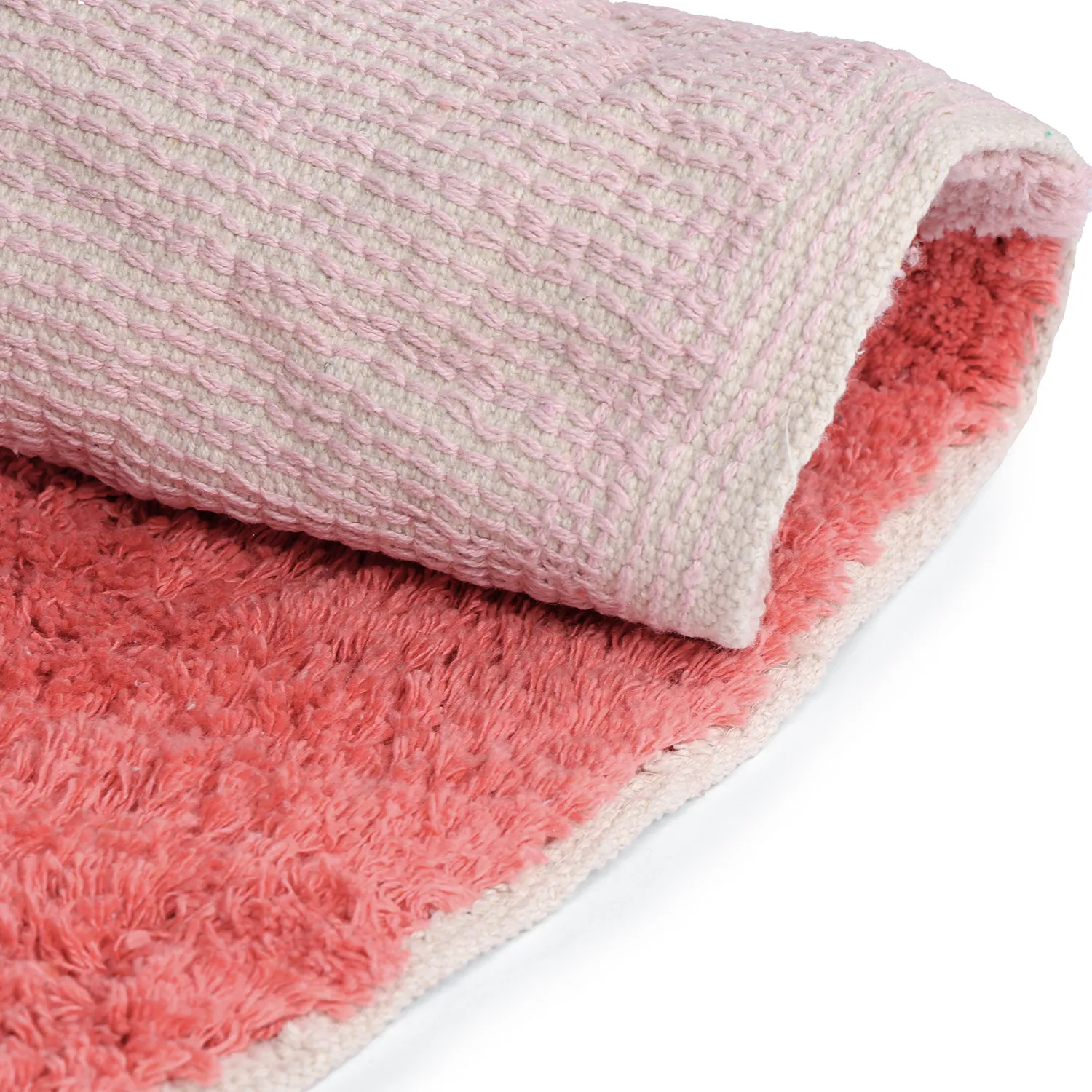 Shaggy rugs - Amira Natural Cotton Shaggy (pink)