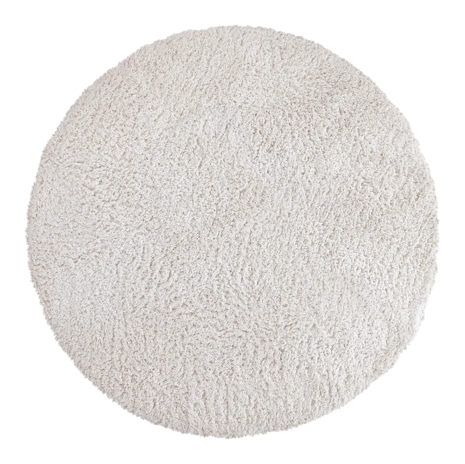 Round rug - Combarro Solid Cotton Shaggy (cream)
