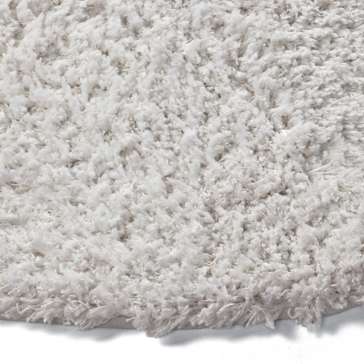 Round rug - Combarro Solid Cotton Shaggy (cream)