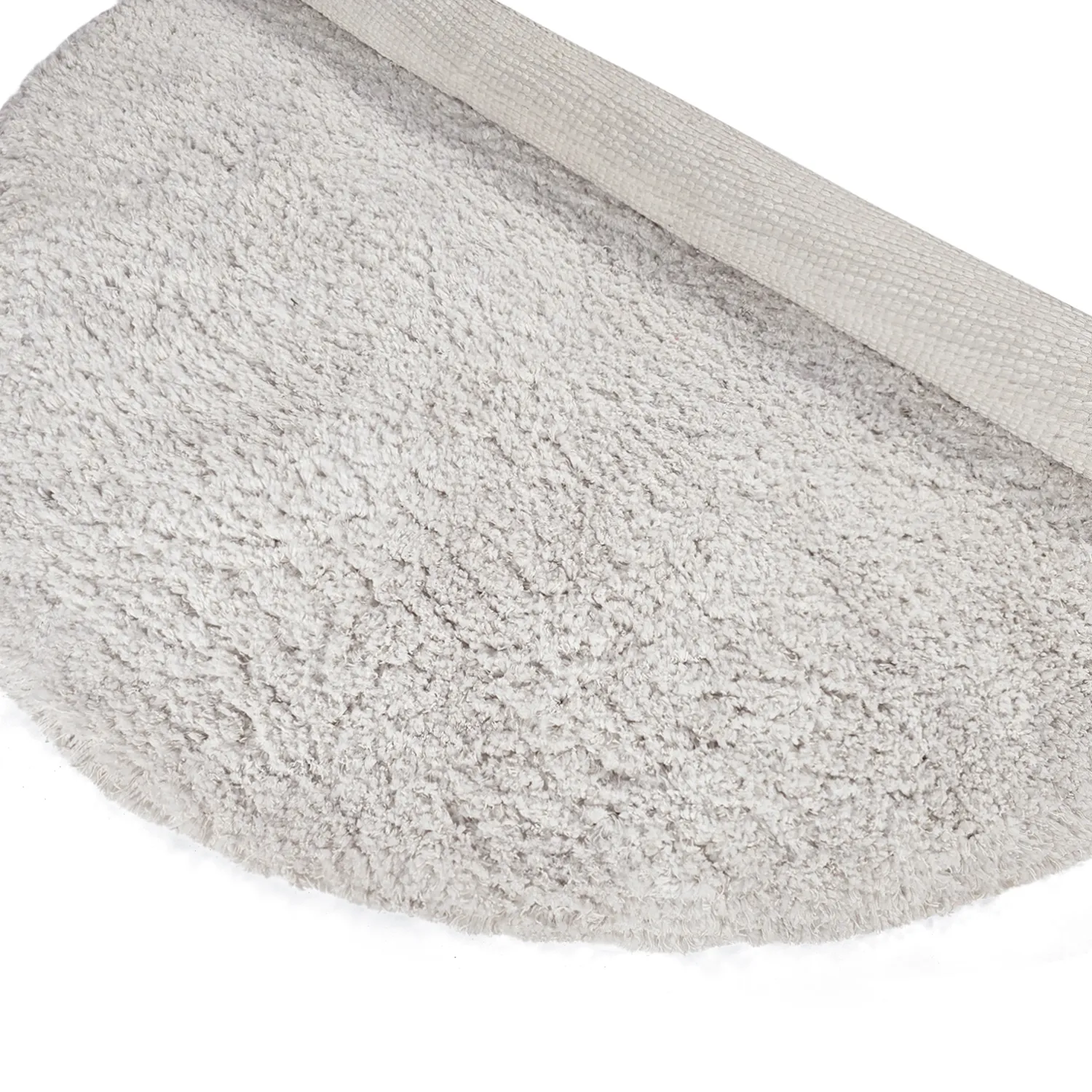 Round rug - Combarro Solid Cotton Shaggy (cream)