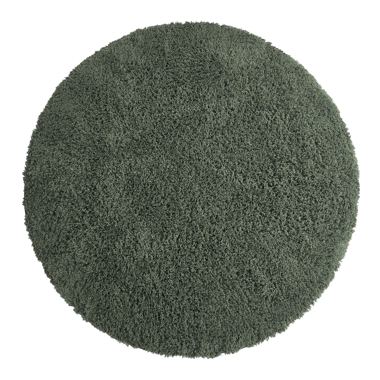 Round rug - Combarro Solid Cotton Shaggy (green)
