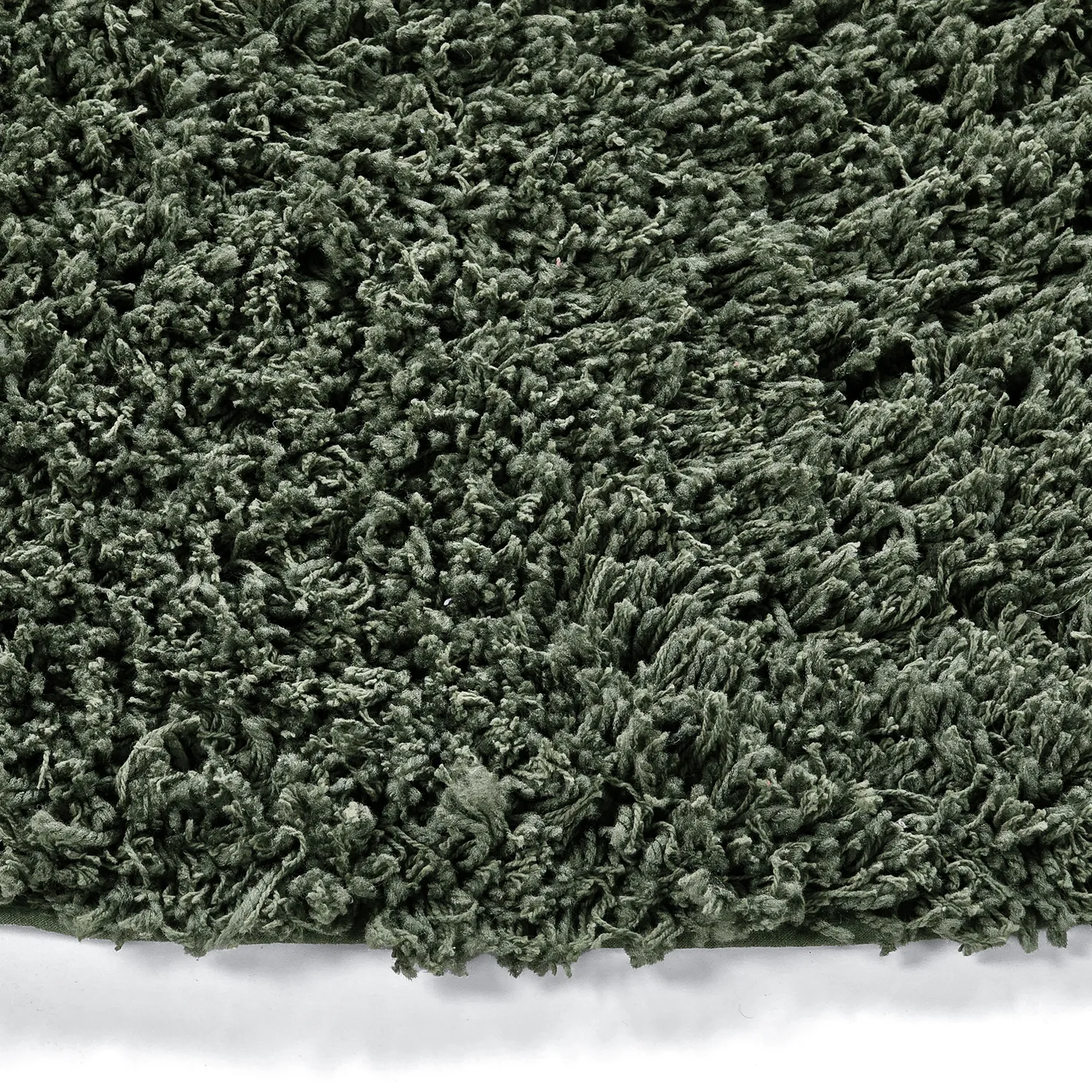 Round rug - Combarro Solid Cotton Shaggy (green)