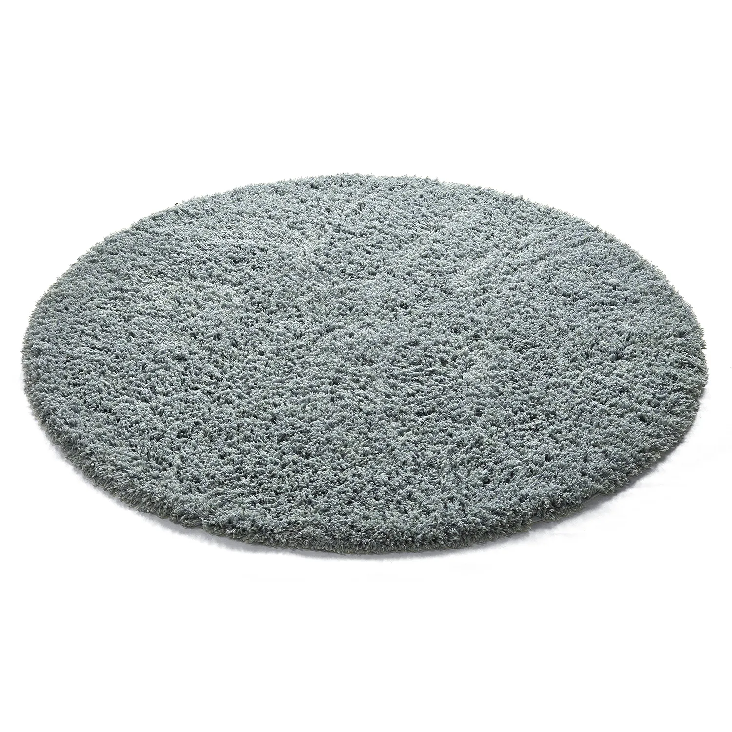 Round rug - Combarro Solid Cotton Shaggy (light blue)