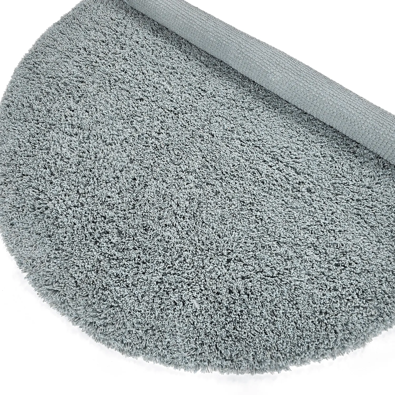 Round rug - Combarro Solid Cotton Shaggy (light blue)