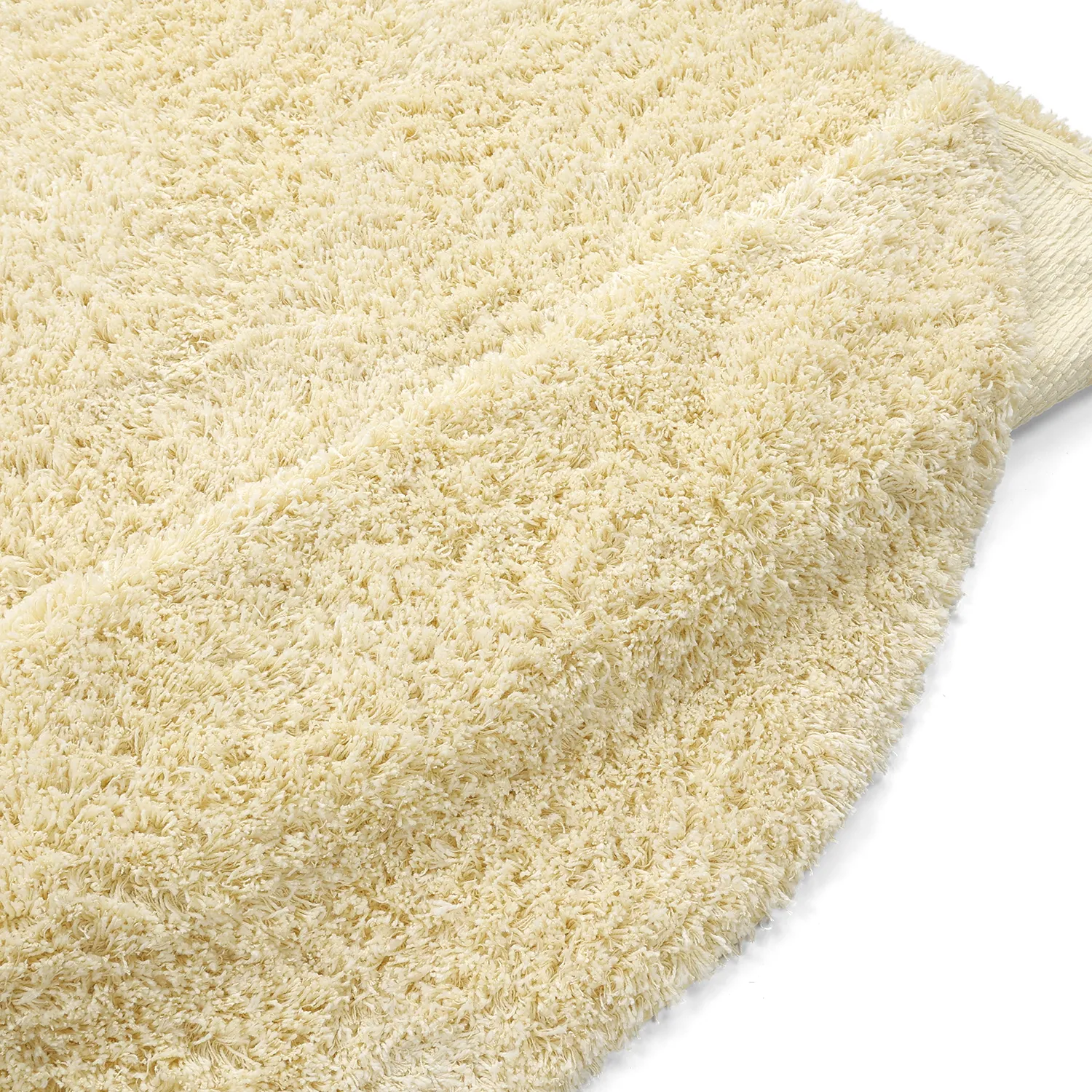 Round rug - Combarro Solid Cotton Shaggy (light yellow)