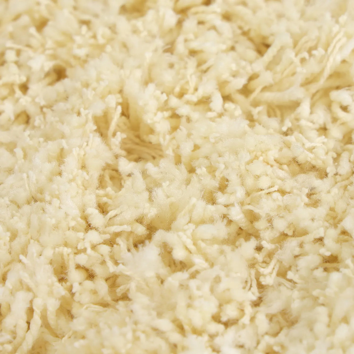 Round rug - Combarro Solid Cotton Shaggy (light yellow)