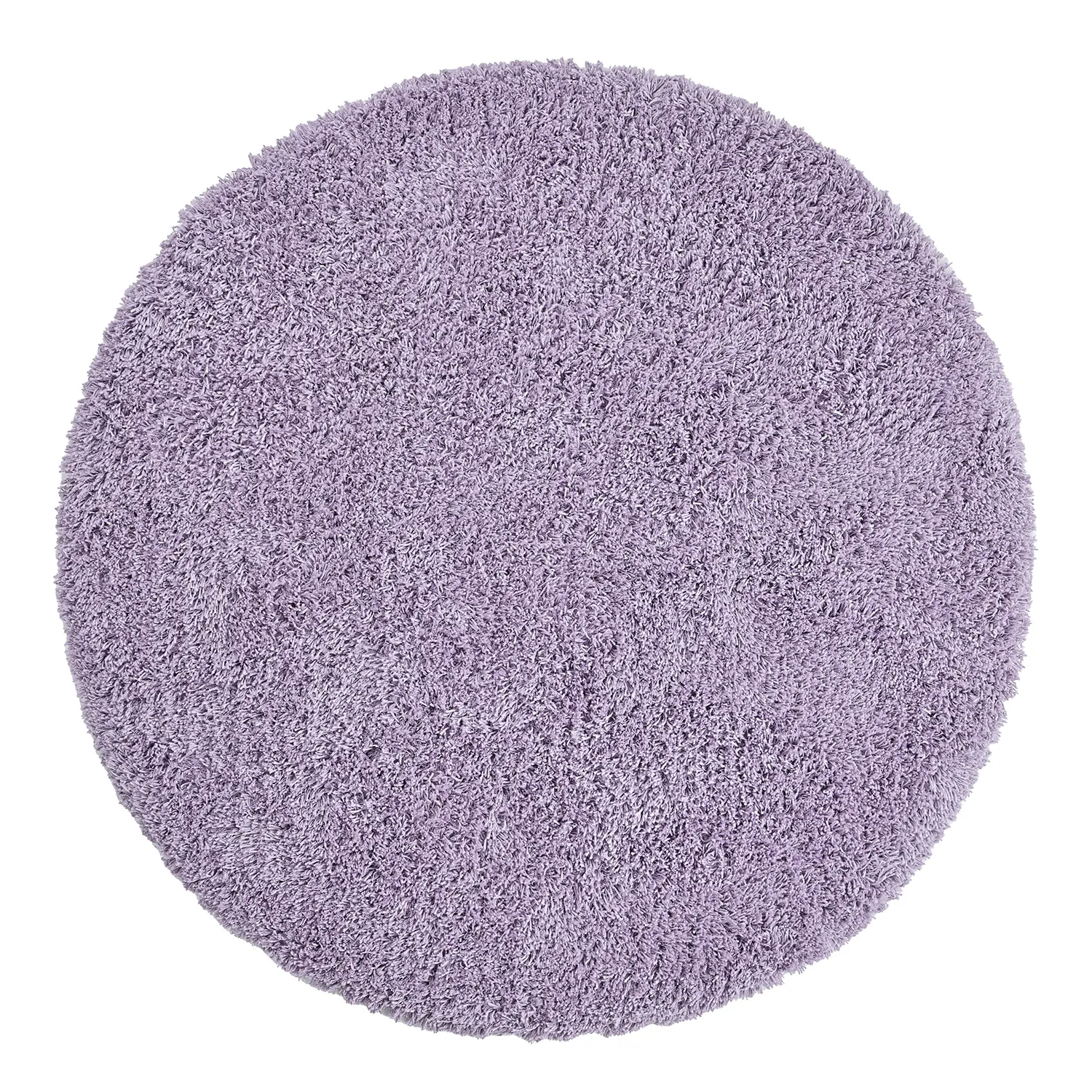 Round rug - Combarro Solid Cotton Shaggy (light purple)