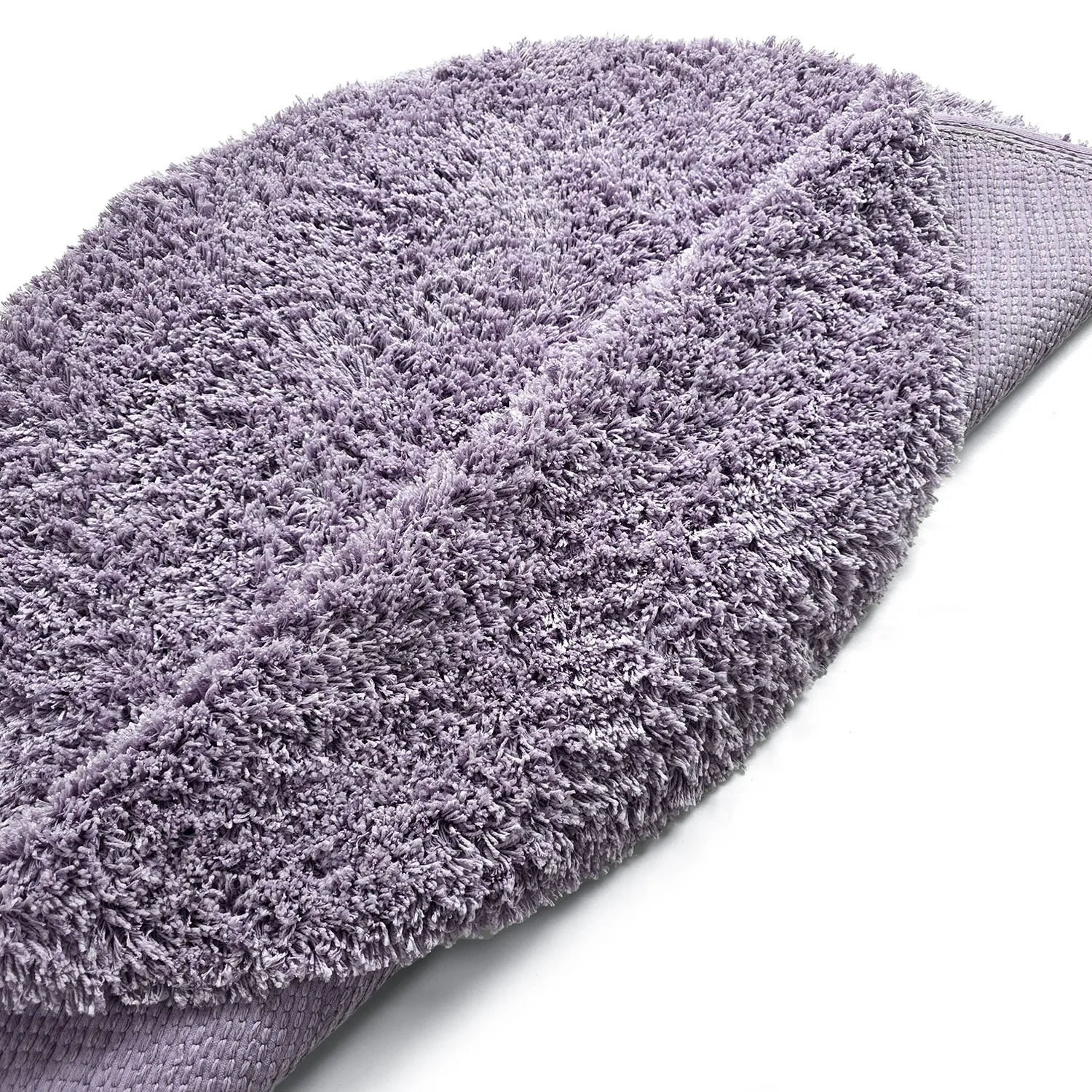 Round rug - Combarro Solid Cotton Shaggy (light purple)