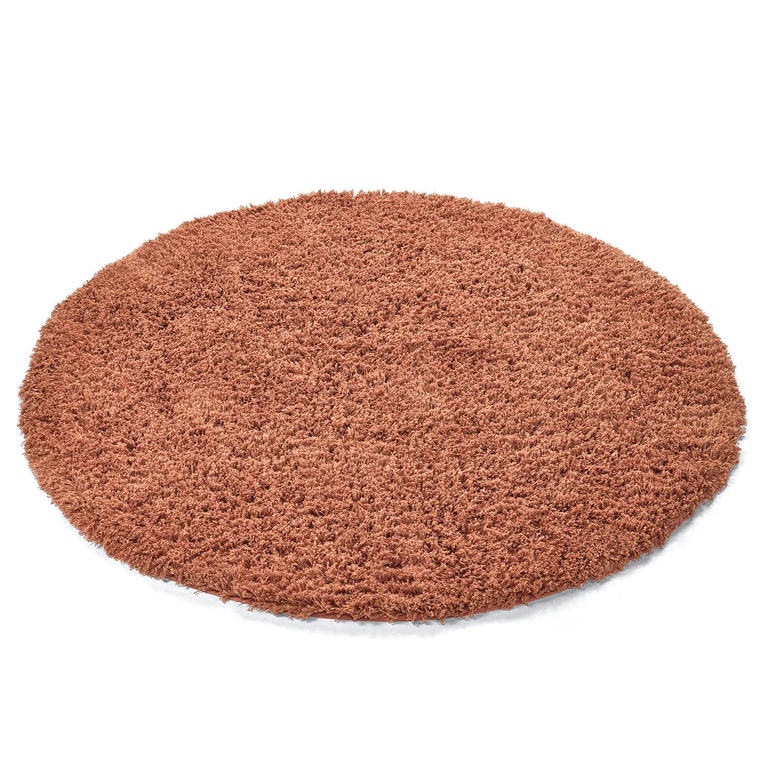 Round rug - Combarro Solid Cotton Shaggy (light orange)