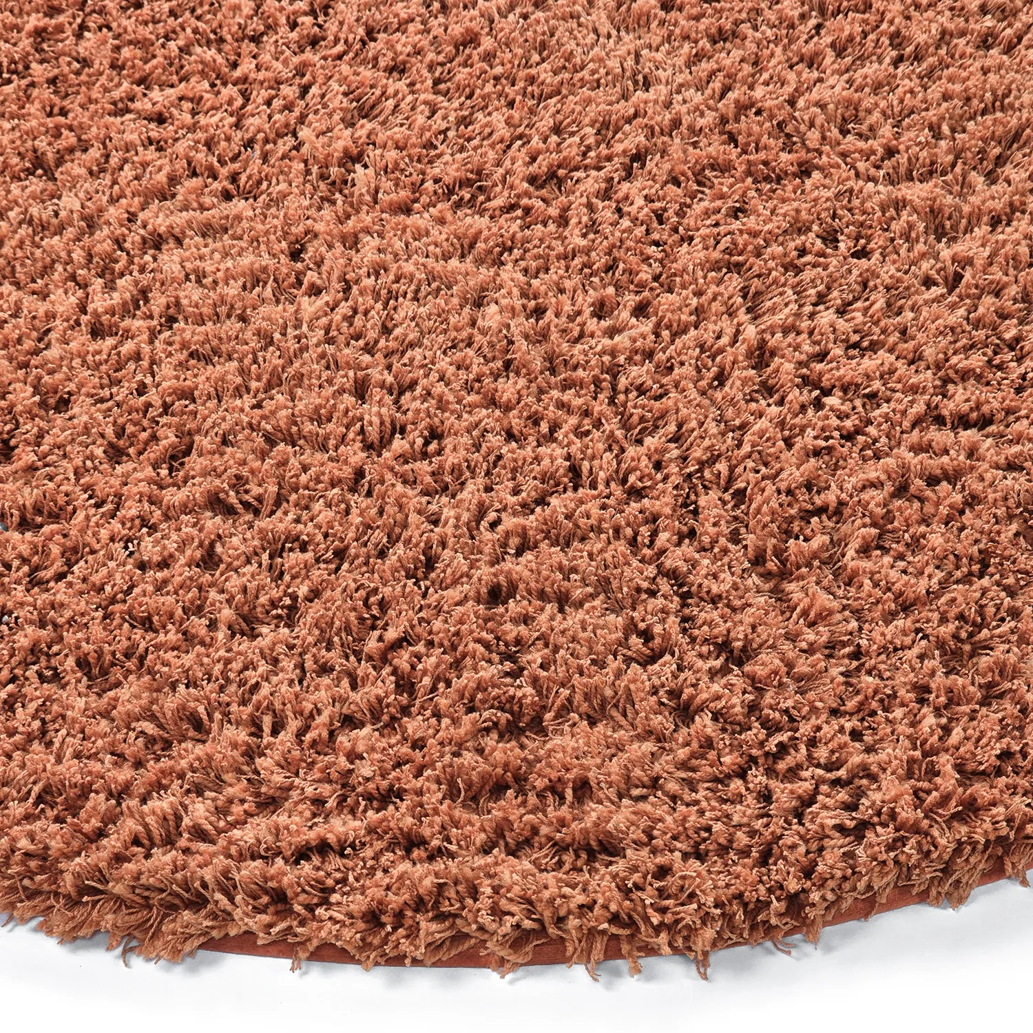 Round rug - Combarro Solid Cotton Shaggy (light orange)