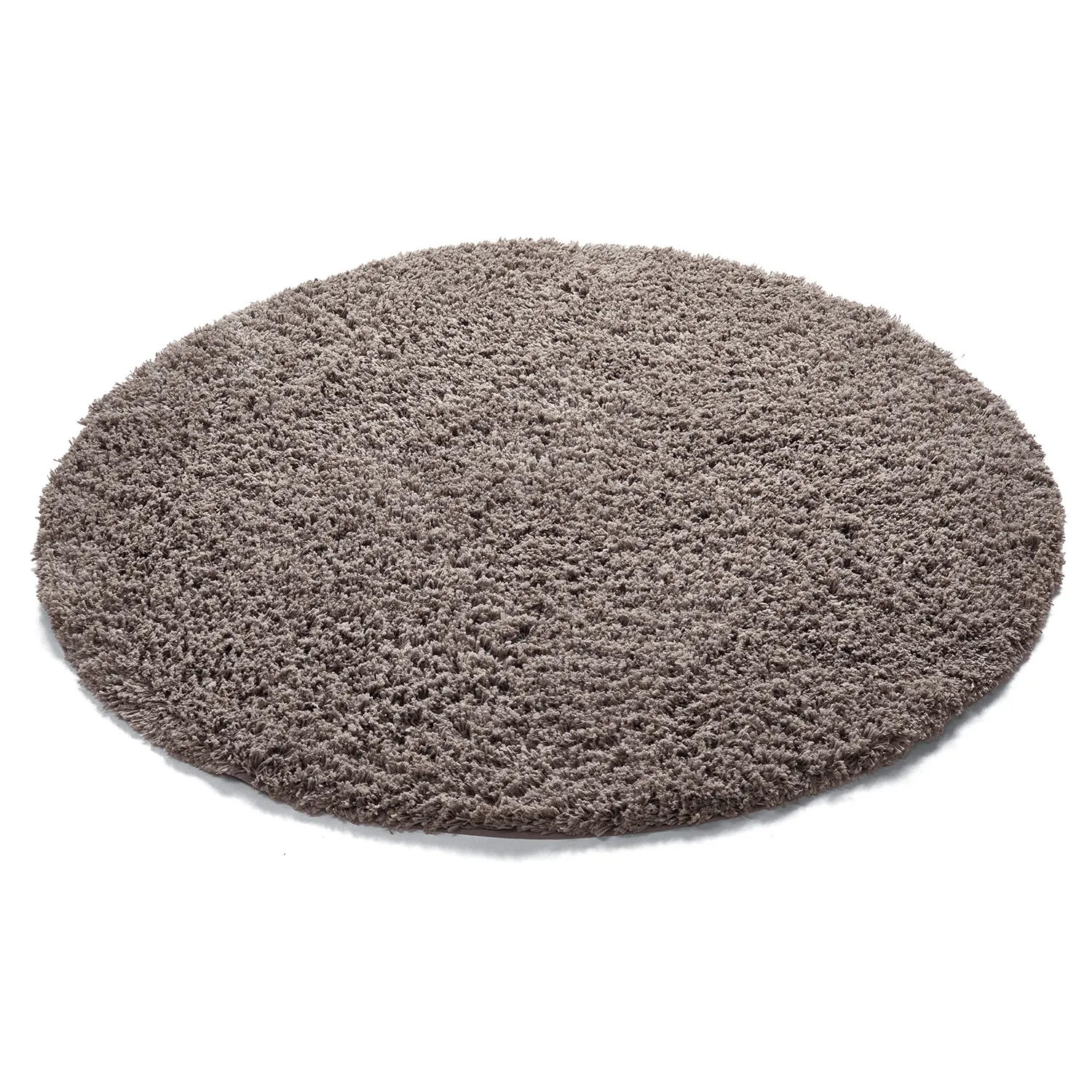 Round rug - Combarro Solid Cotton Shaggy (taupe)