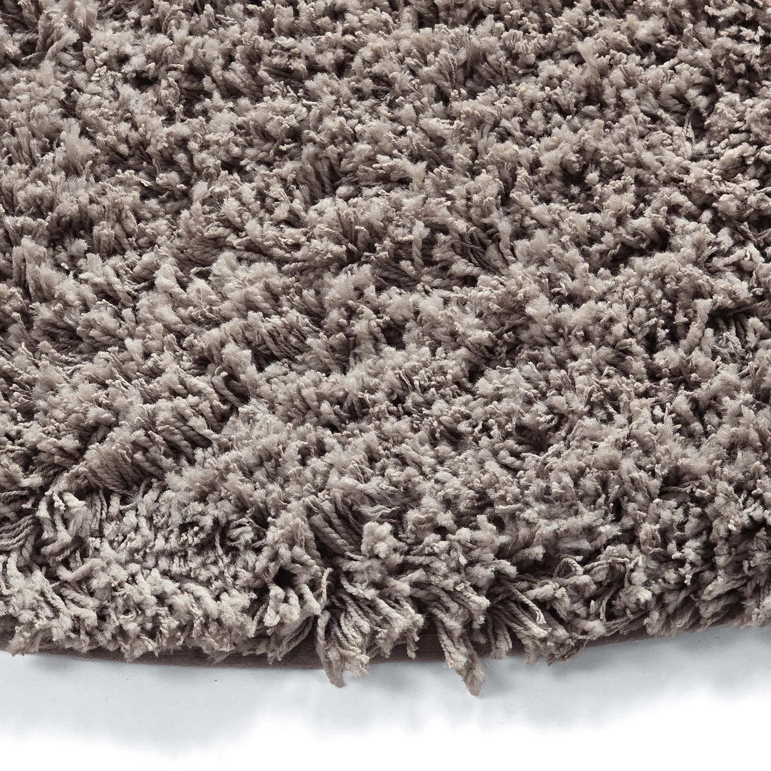 Round rug - Combarro Solid Cotton Shaggy (taupe)