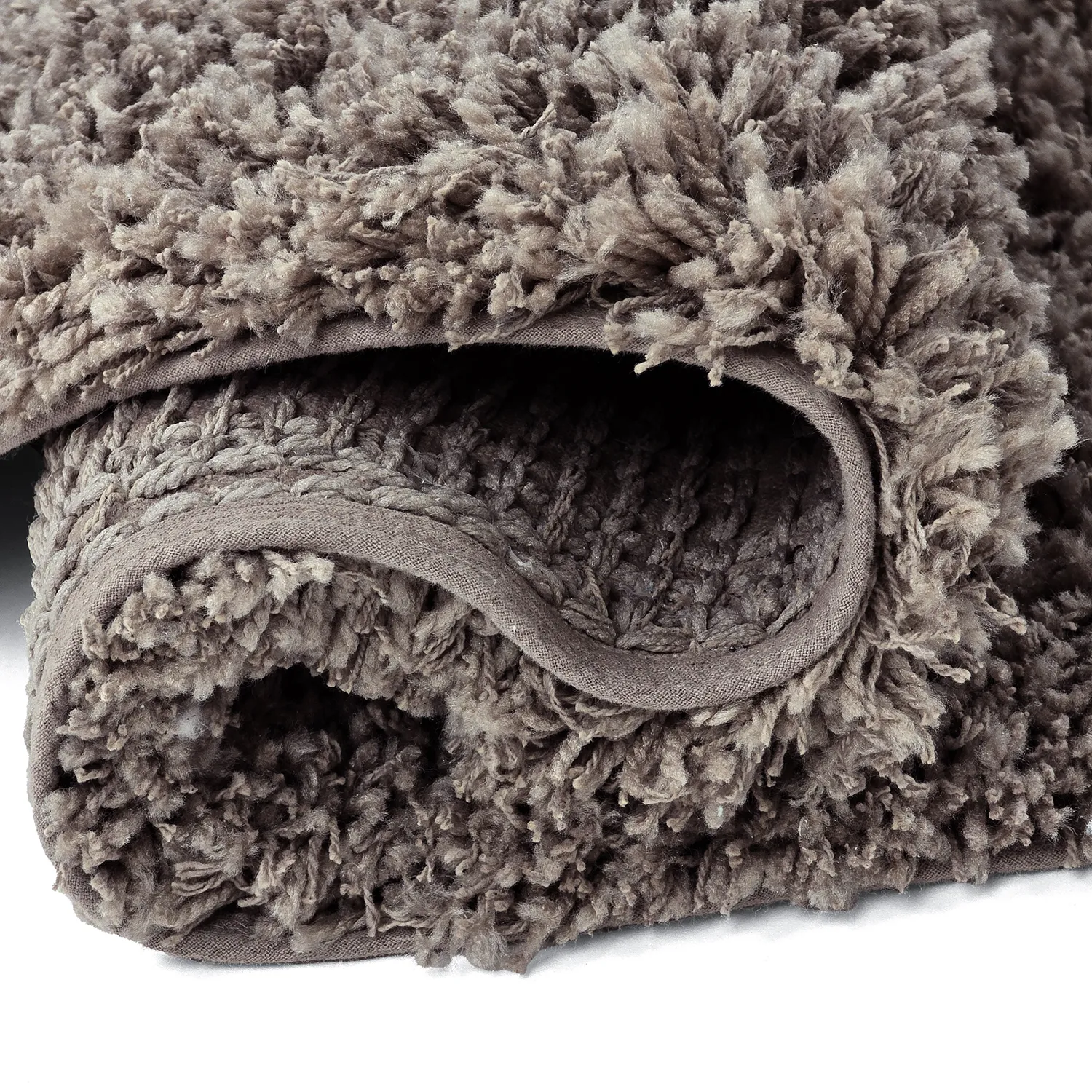 Round rug - Combarro Solid Cotton Shaggy (taupe)