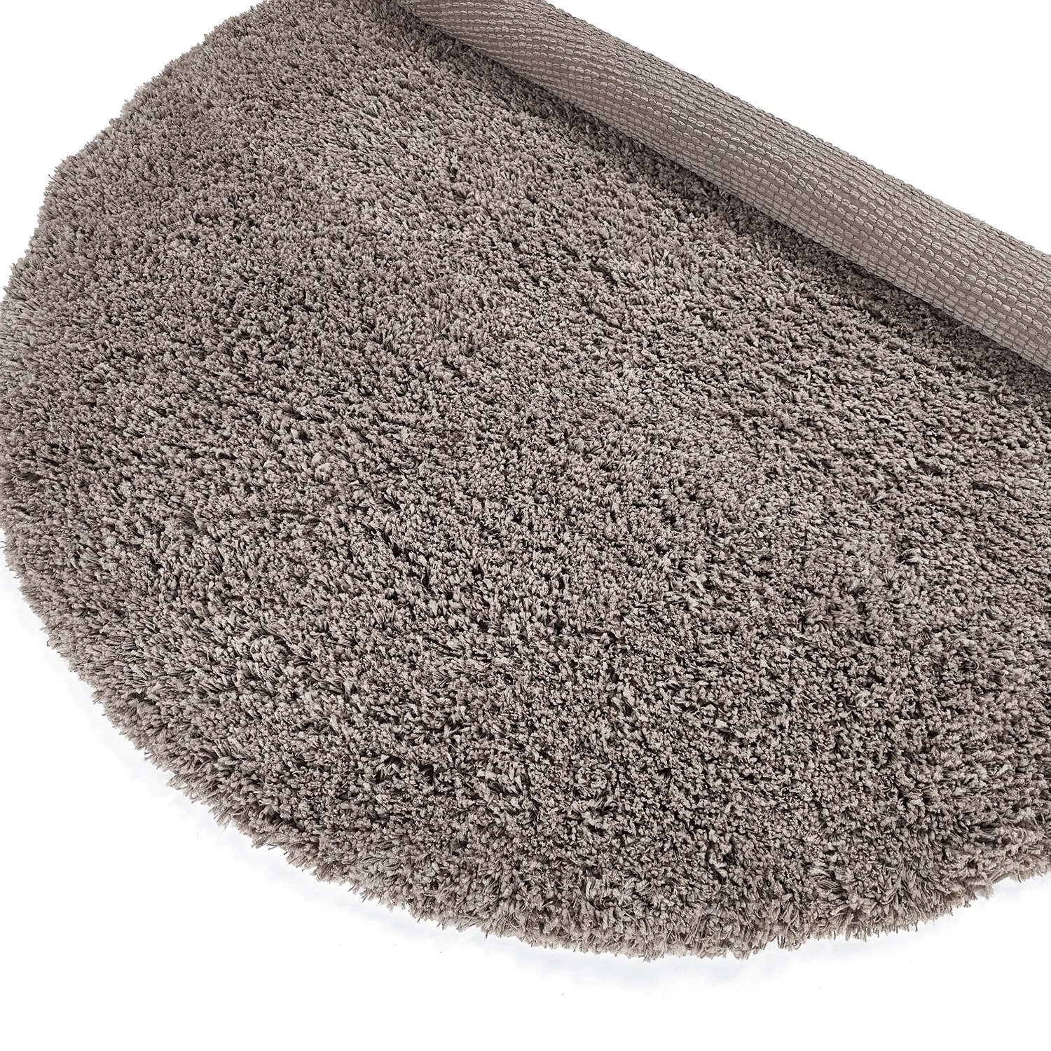 Round rug - Combarro Solid Cotton Shaggy (taupe)