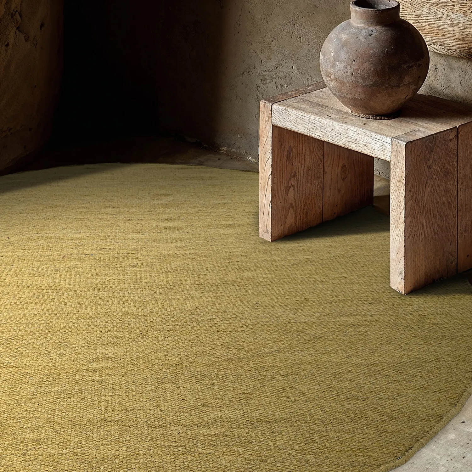 Round rug - Hamilton (mustard)