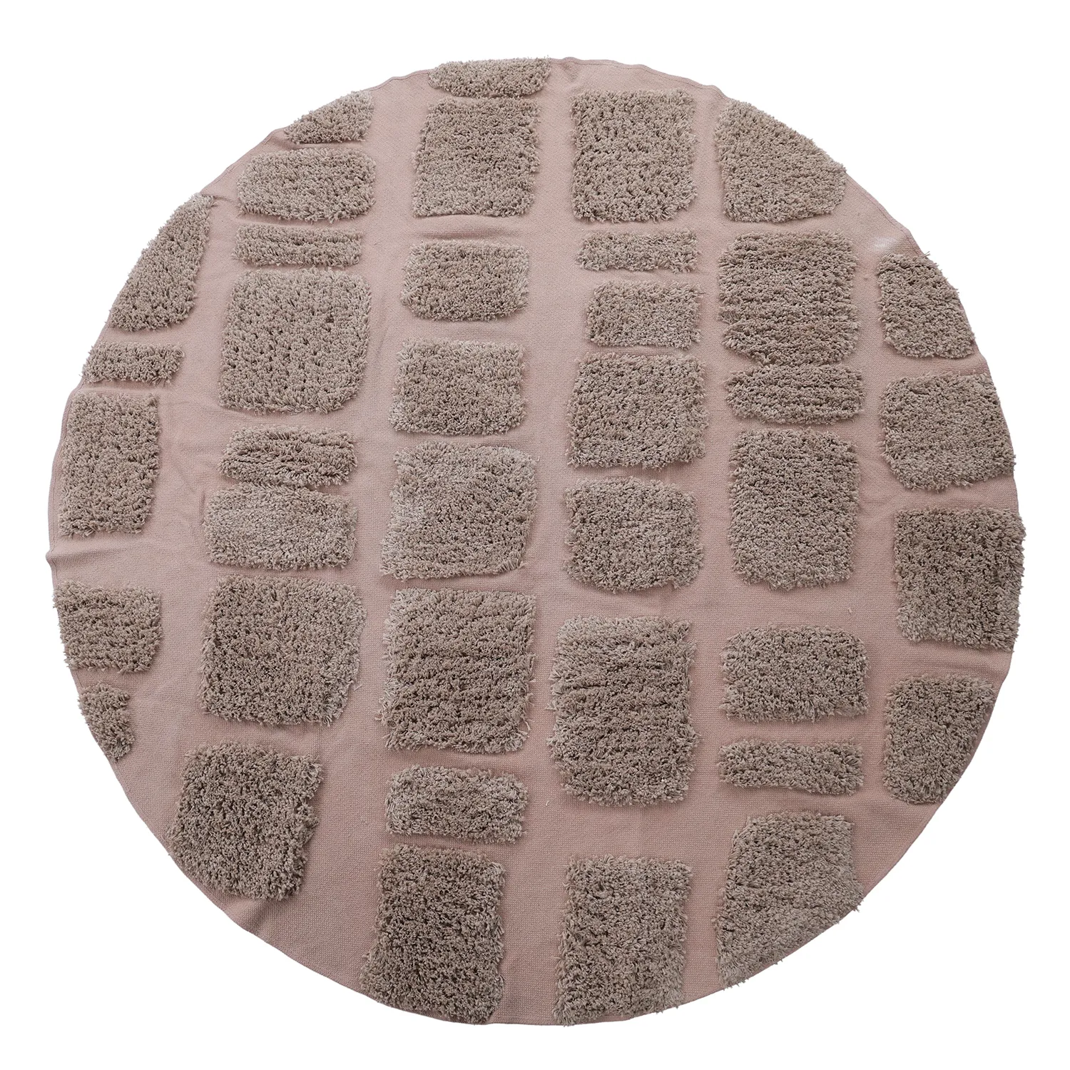 Round rug - Otranto Natural Cotton Shaggy (taupe)