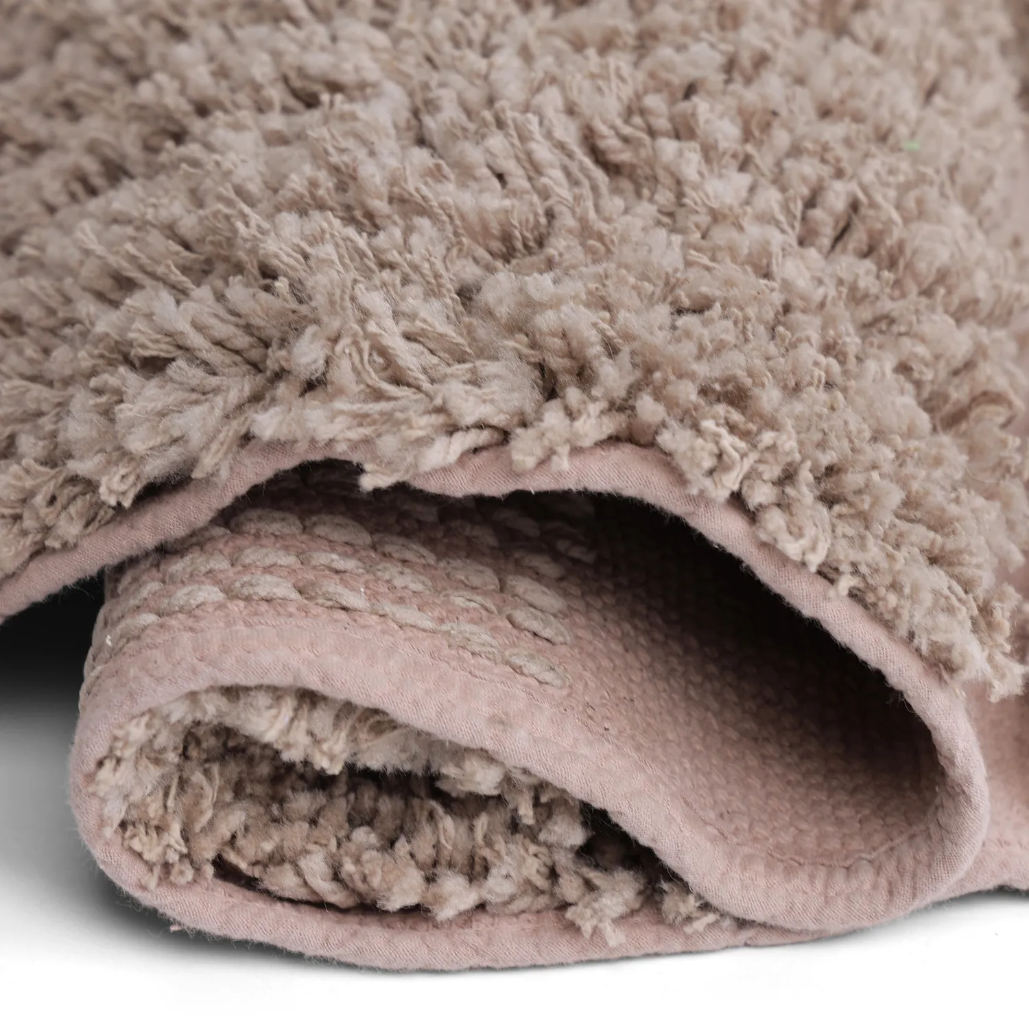 Round rug - Otranto Natural Cotton Shaggy (taupe)